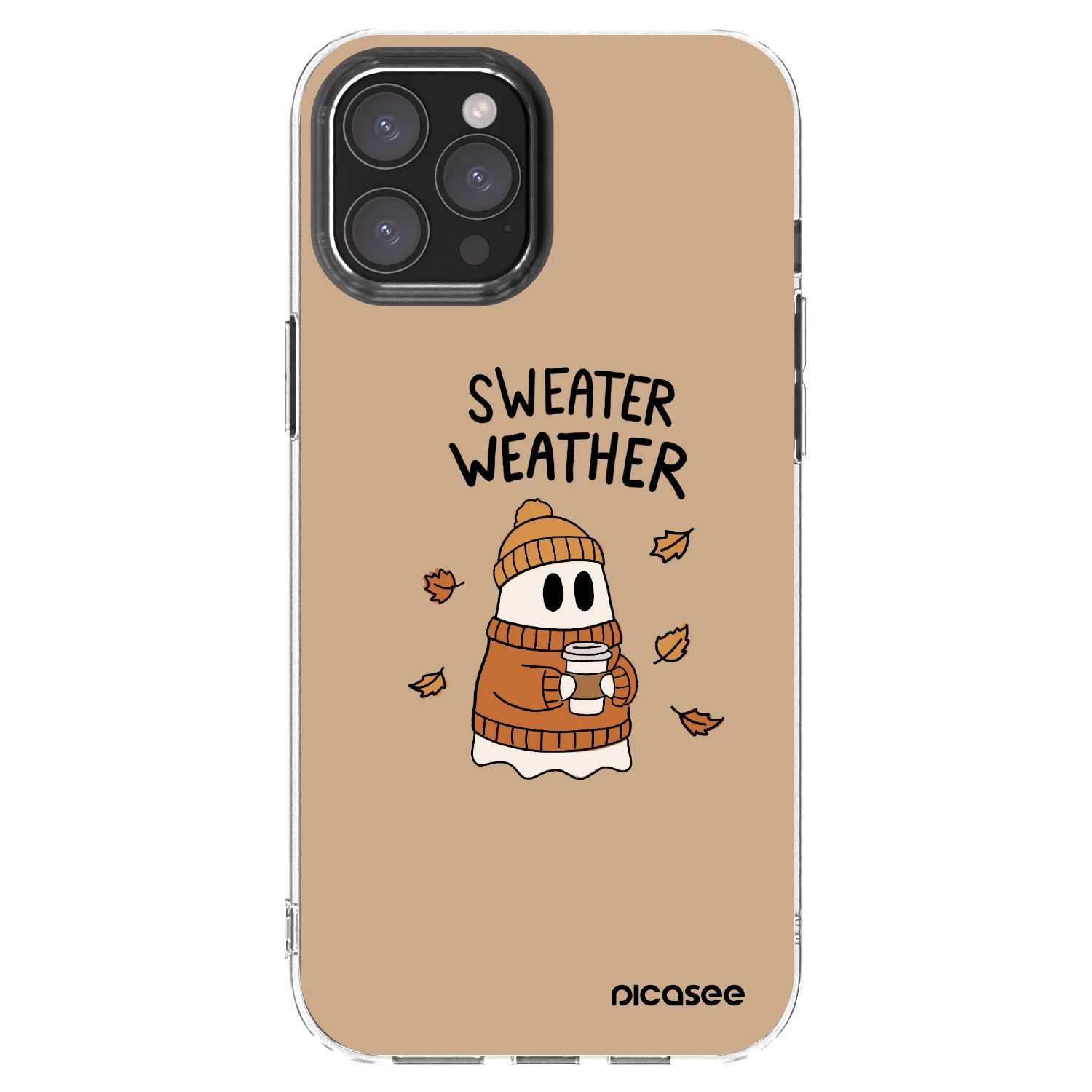 Picasee átlátszó szilikon tok az alábbi mobiltelefonokra Apple iPhone 12 Pro Max - Sweater ghost