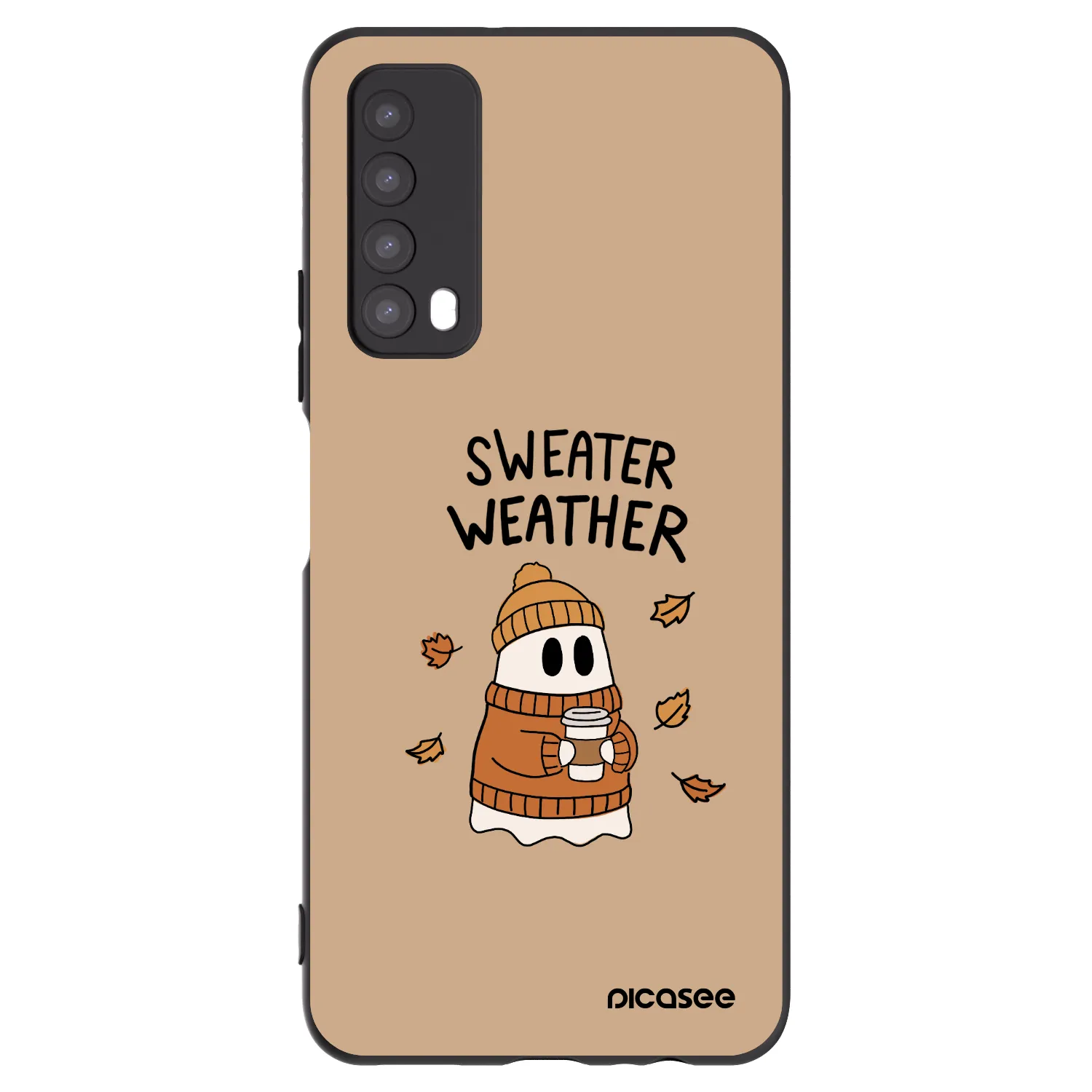 Picasee fekete szilikon tok az alábbi mobiltelefonokra Huawei P Smart 2021 - Sweater ghost