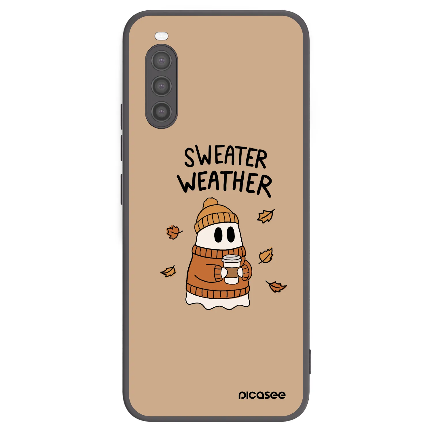 Picasee fekete szilikon tok az alábbi mobiltelefonokra Sony Xperia 10 II - Sweater ghost
