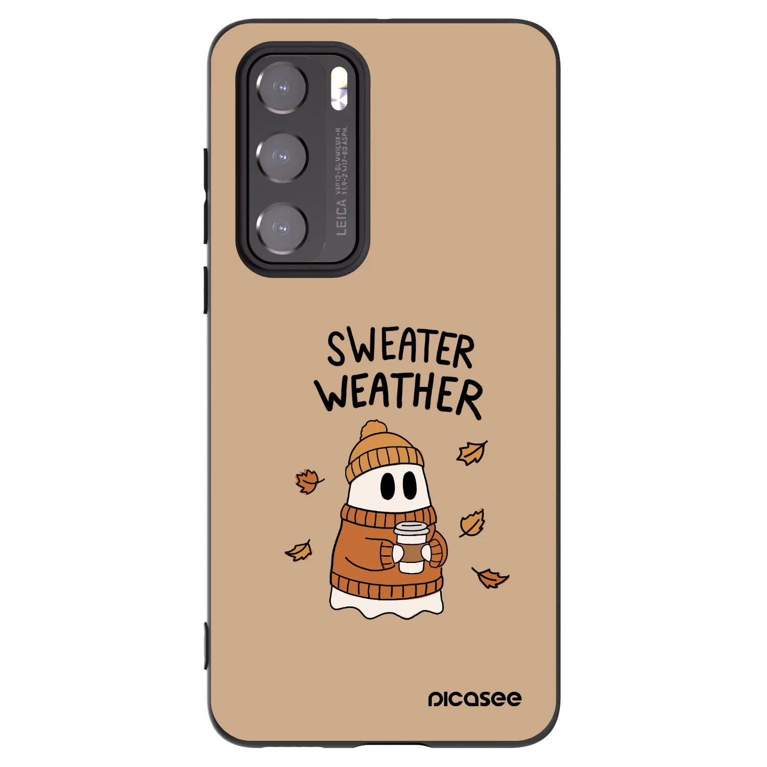 Picasee fekete szilikon tok az alábbi mobiltelefonokra Huawei P40 - Sweater ghost