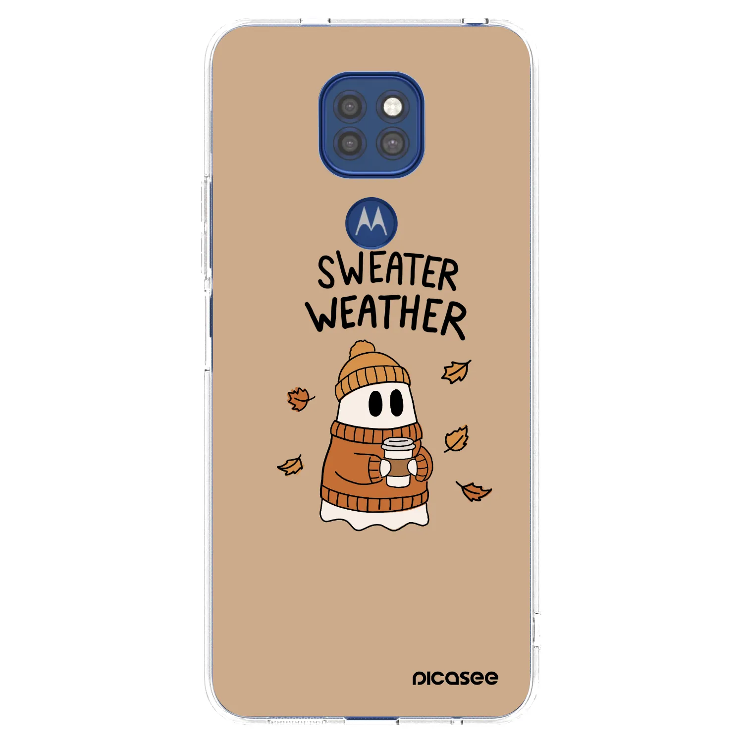 Picasee átlátszó szilikon tok az alábbi mobiltelefonokra Motorola Moto G9 Play - Sweater ghost