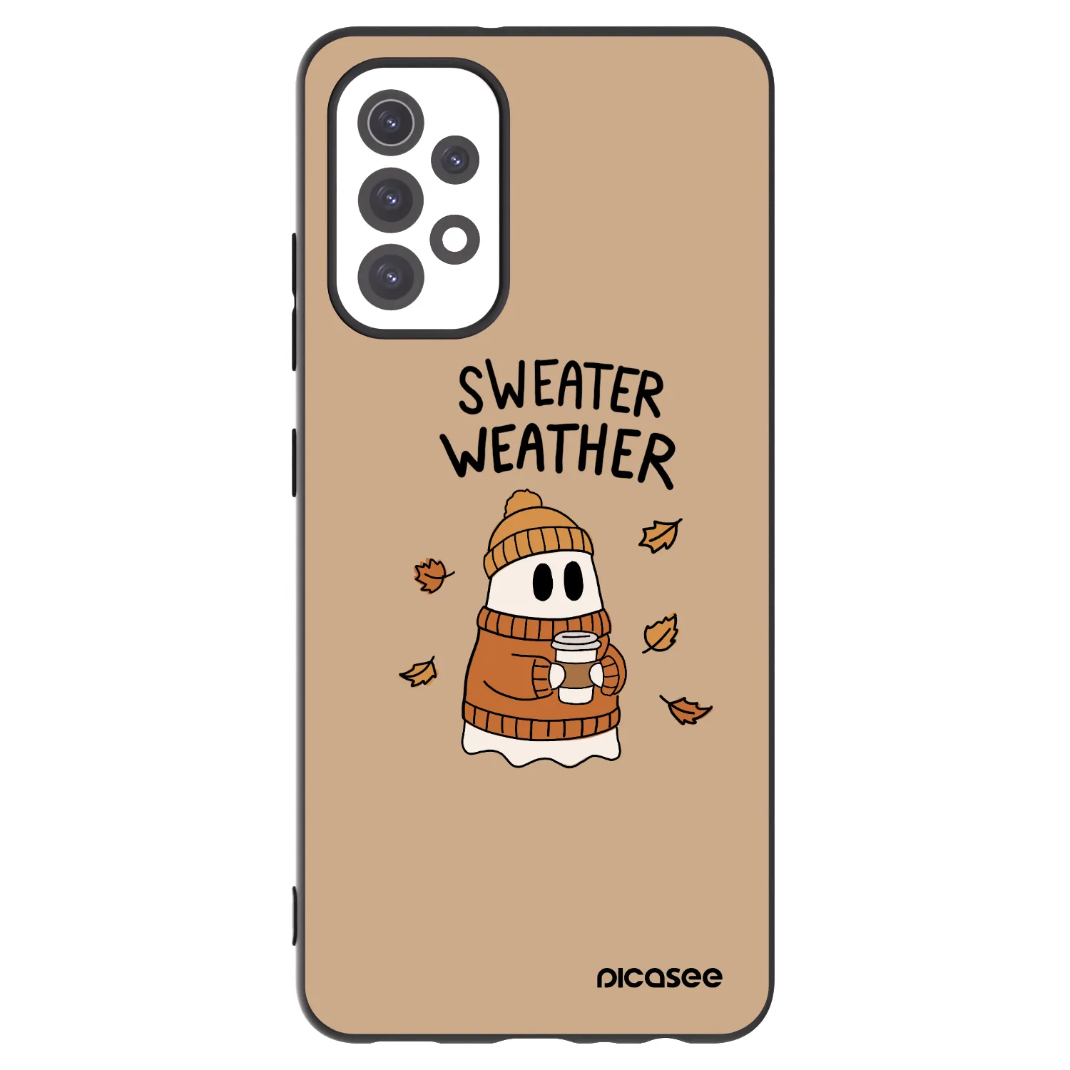 Picasee fekete szilikon tok az alábbi mobiltelefonokra Samsung Galaxy A32 5G A326B - Sweater ghost