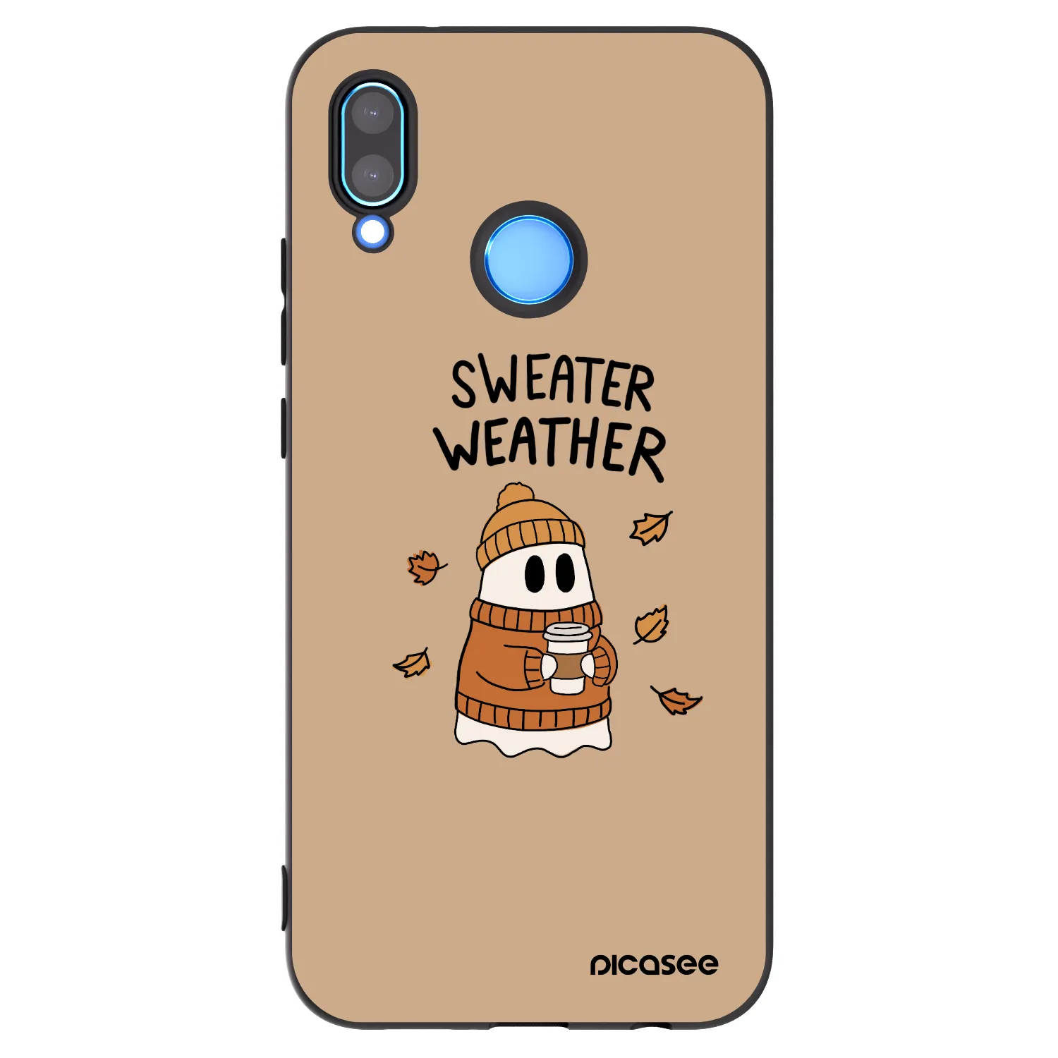 Picasee fekete szilikon tok az alábbi mobiltelefonokra Huawei P20 Lite - Sweater ghost