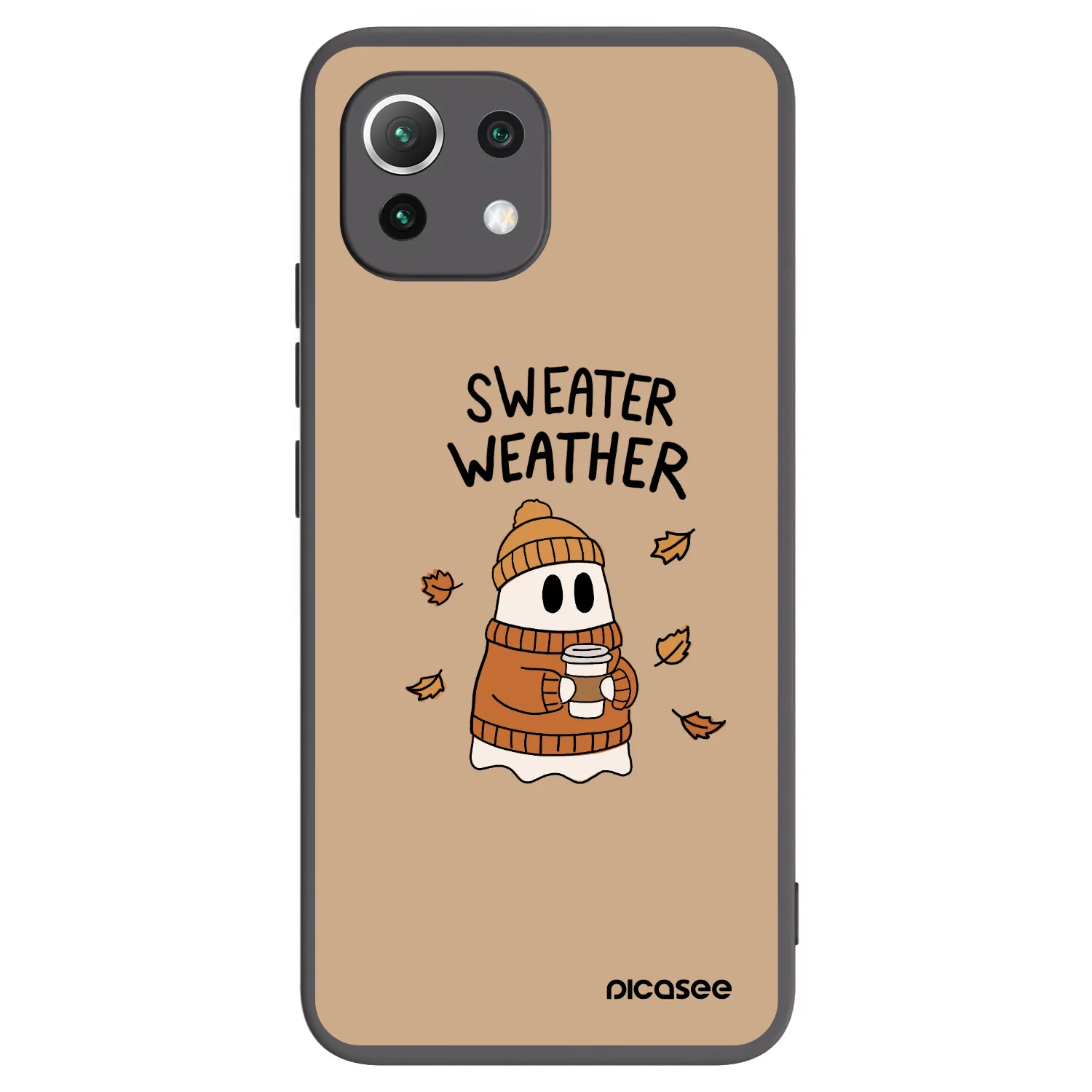 Picasee fekete szilikon tok az alábbi mobiltelefonokra Xiaomi Mi 11 Lite - Sweater ghost