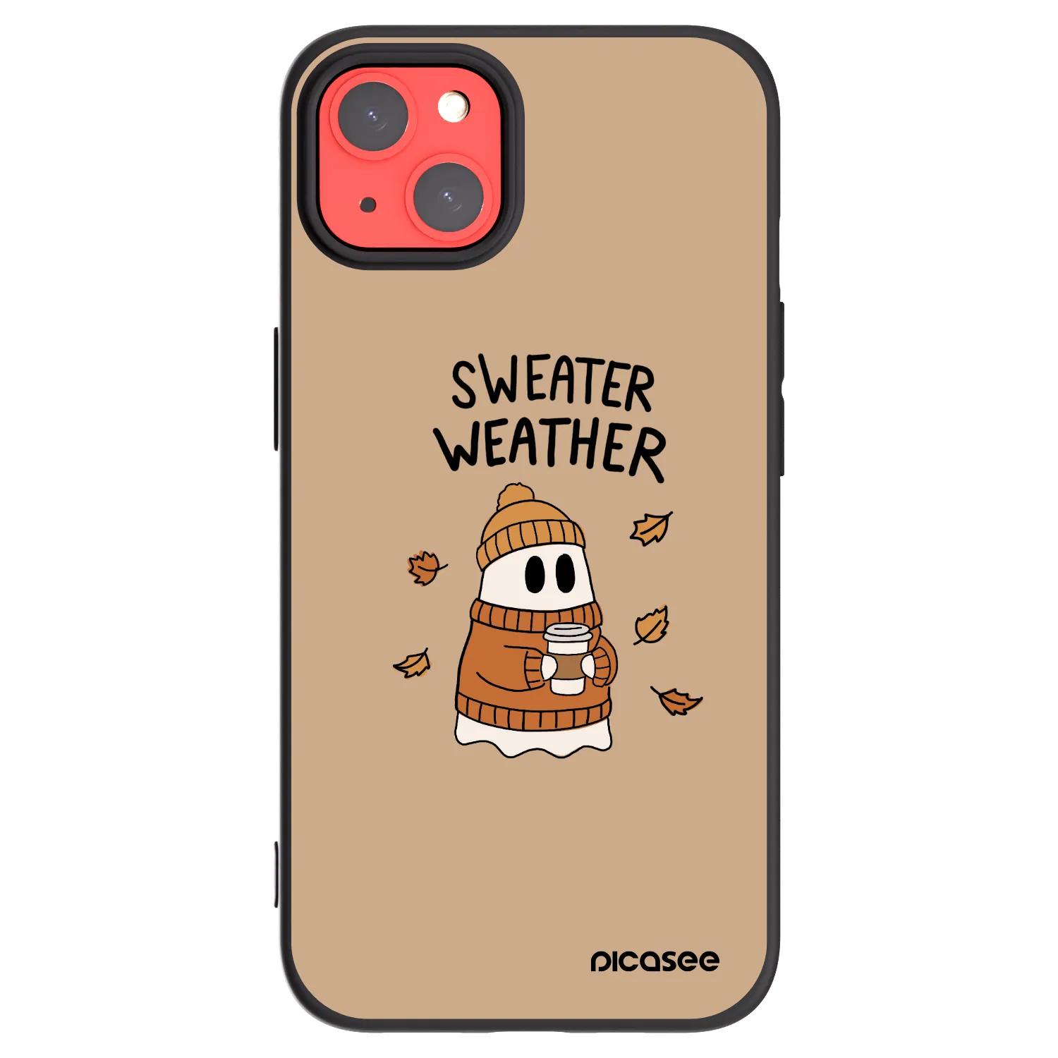 Picasee fekete szilikon tok az alábbi mobiltelefonokra Apple iPhone 13 - Sweater ghost
