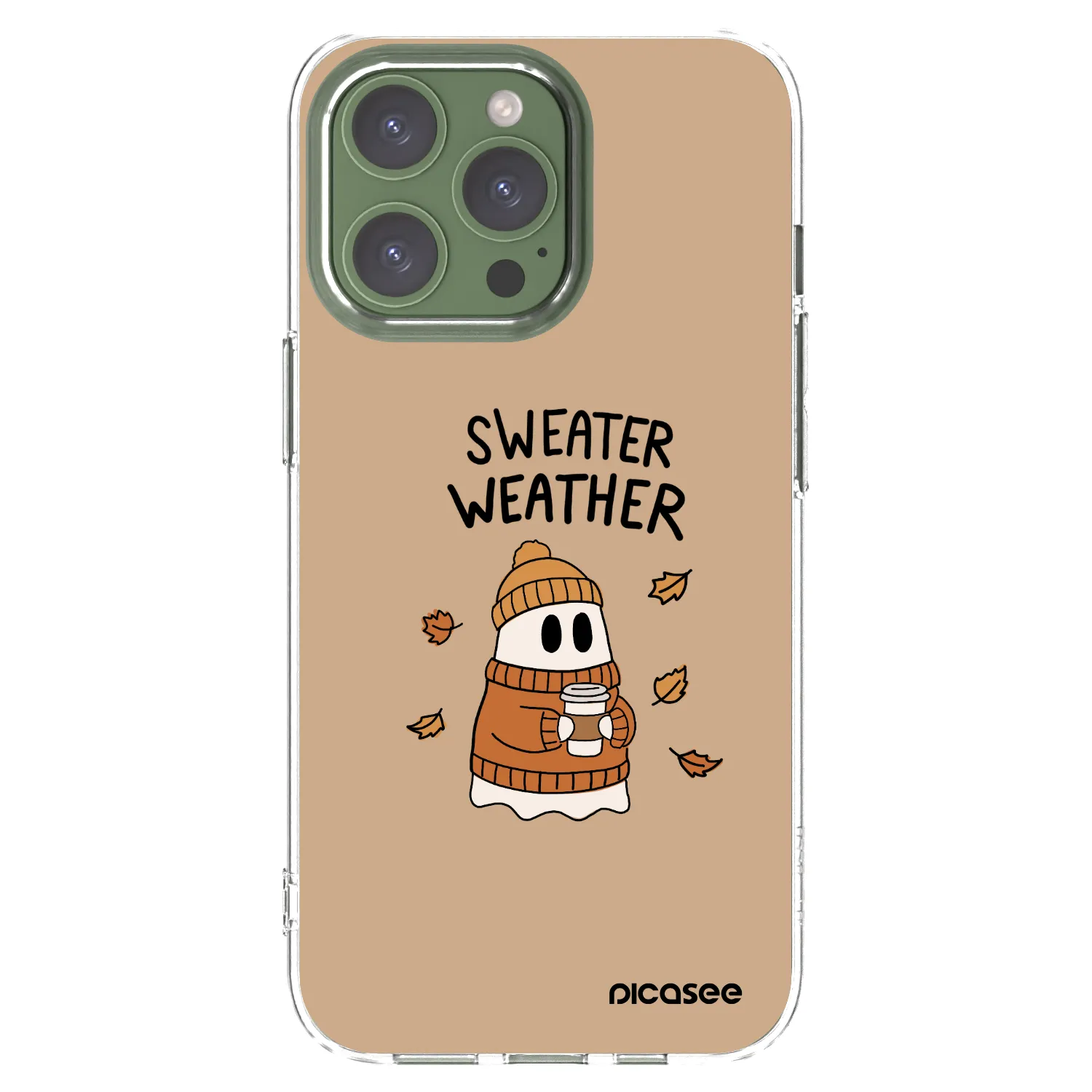 Picasee átlátszó szilikon tok az alábbi mobiltelefonokra Apple iPhone 13 Pro - Sweater ghost