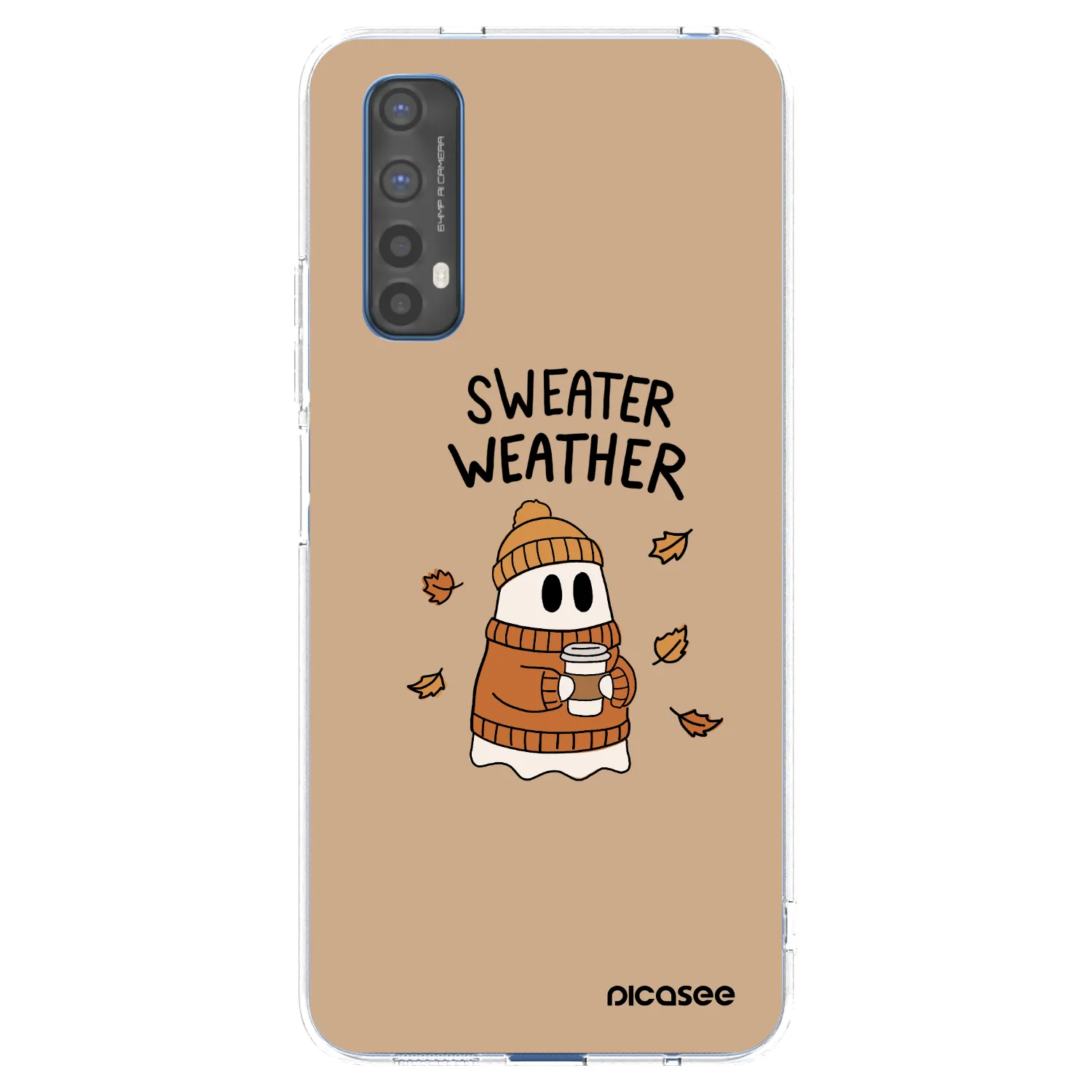 Picasee átlátszó szilikon tok az alábbi mobiltelefonokra Realme 7 - Sweater ghost