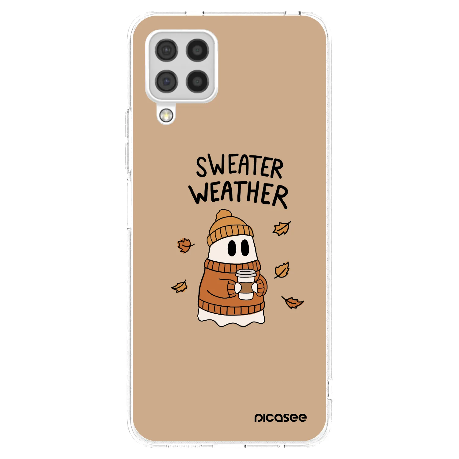 Picasee átlátszó szilikon tok az alábbi mobiltelefonokra Samsung Galaxy A22 A225F 4G - Sweater ghost