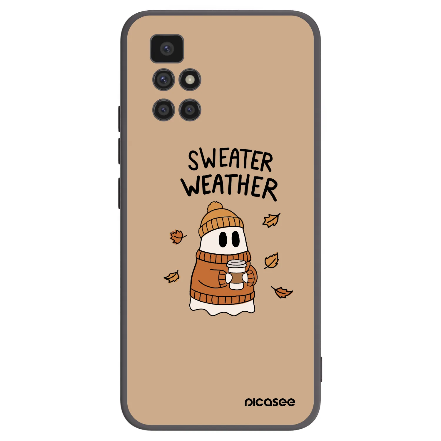 Picasee fekete szilikon tok az alábbi mobiltelefonokra Xiaomi Redmi 10 - Sweater ghost