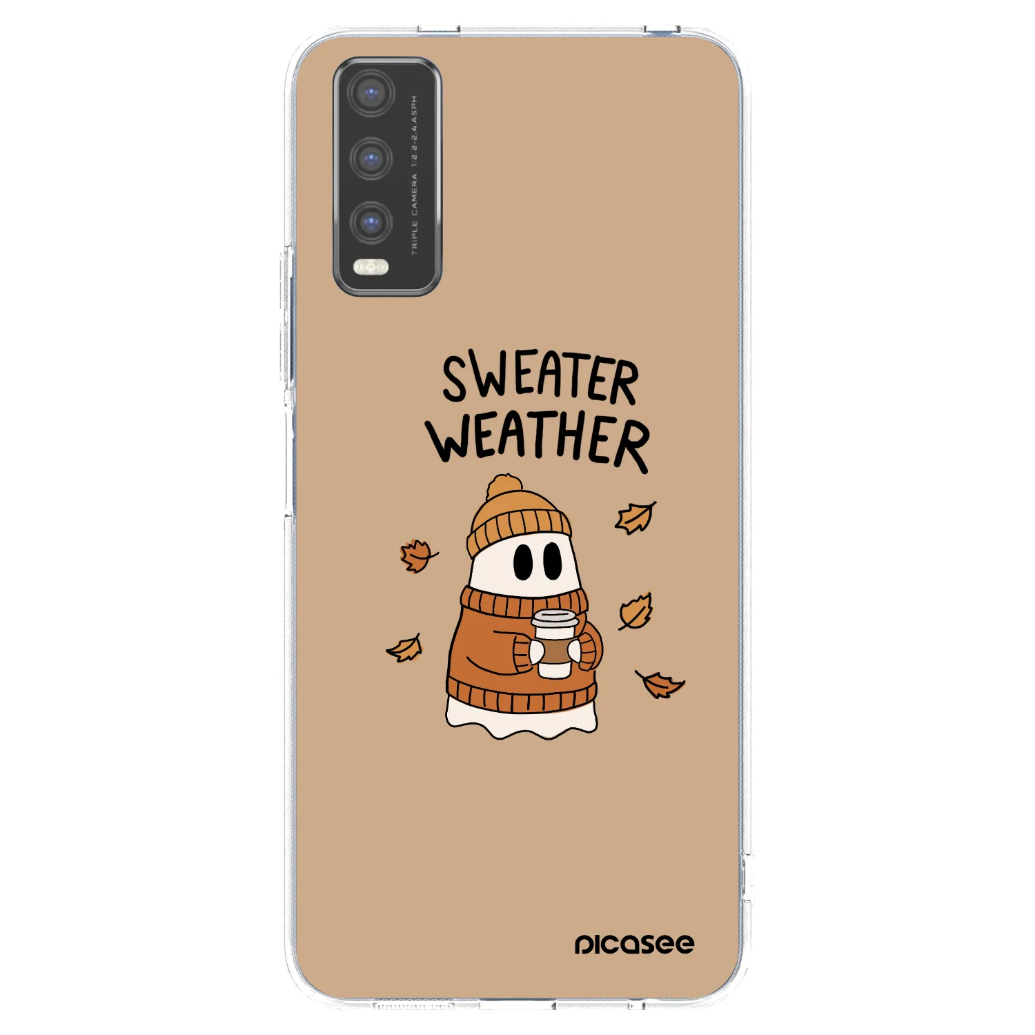 Picasee átlátszó szilikon tok az alábbi mobiltelefonokra Vivo Y20s - Sweater ghost