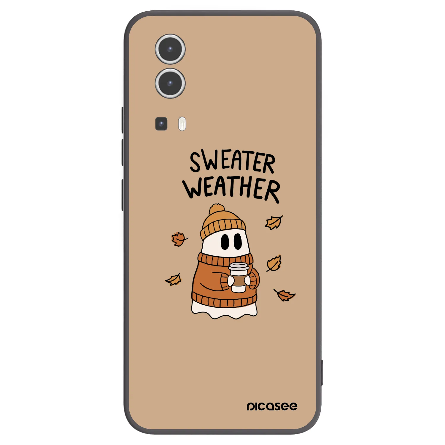 Picasee fekete szilikon tok az alábbi mobiltelefonokra Vivo Y72 5G - Sweater ghost
