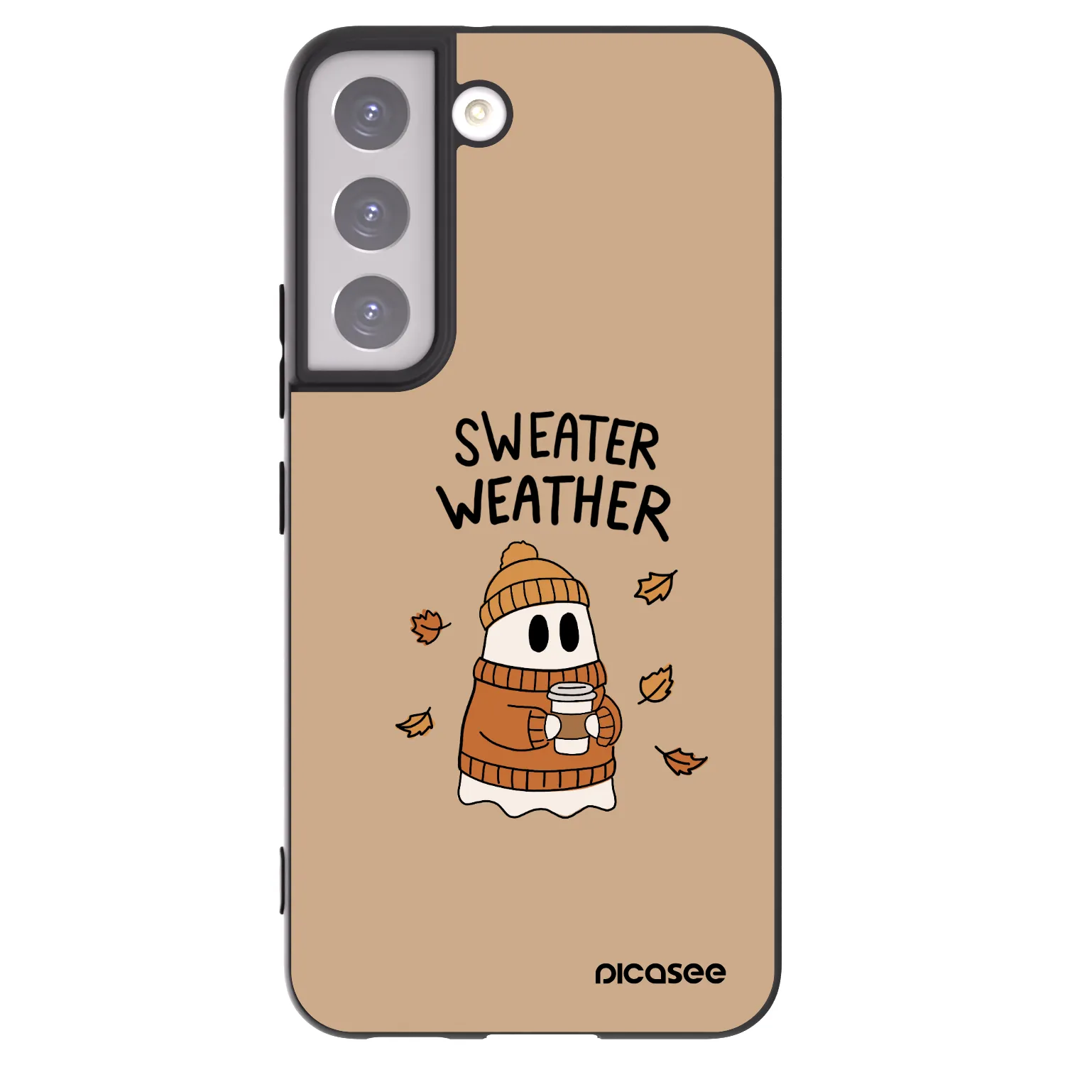Picasee fekete szilikon tok az alábbi mobiltelefonokra Samsung Galaxy S22 5G - Sweater ghost