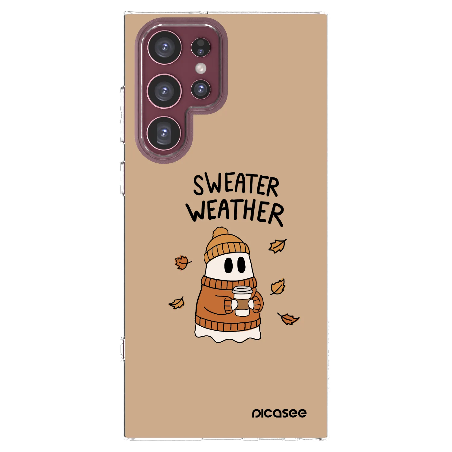 Picasee átlátszó szilikon tok az alábbi mobiltelefonokra Samsung Galaxy S22 Ultra 5G - Sweater ghost