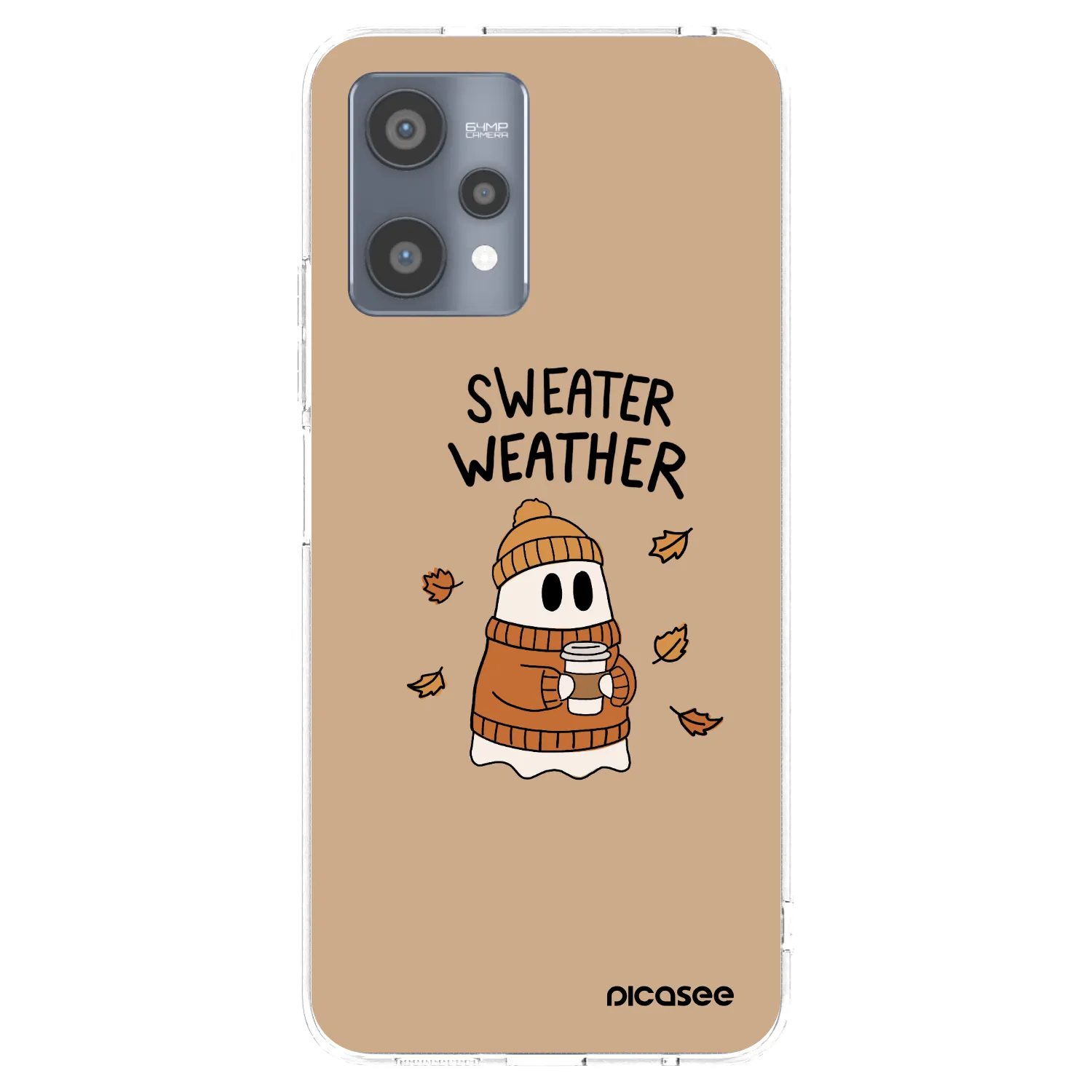 Picasee átlátszó szilikon tok az alábbi mobiltelefonokra Realme 9 Pro 5G - Sweater ghost