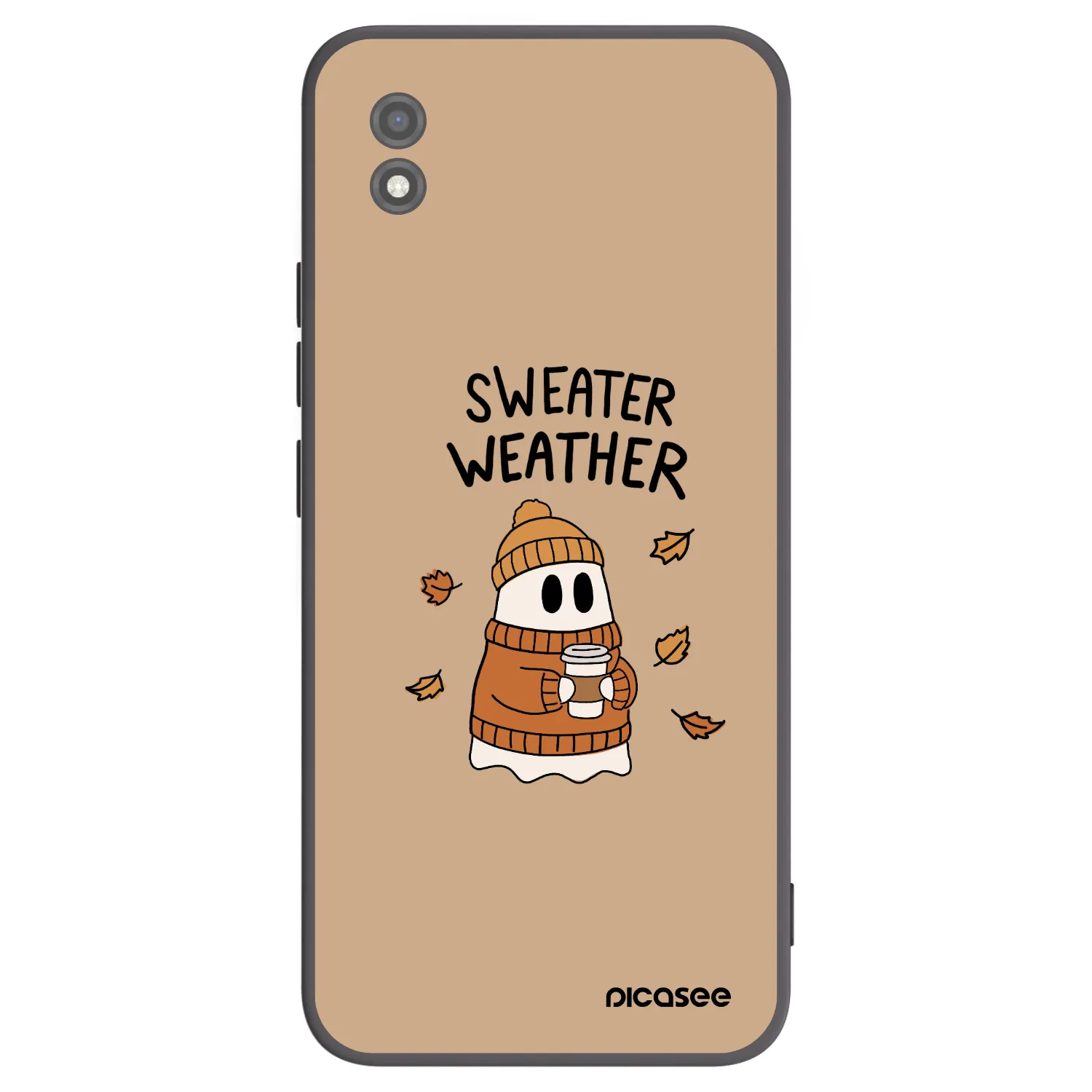 Picasee fekete szilikon tok az alábbi mobiltelefonokra Realme C11 (2021) - Sweater ghost