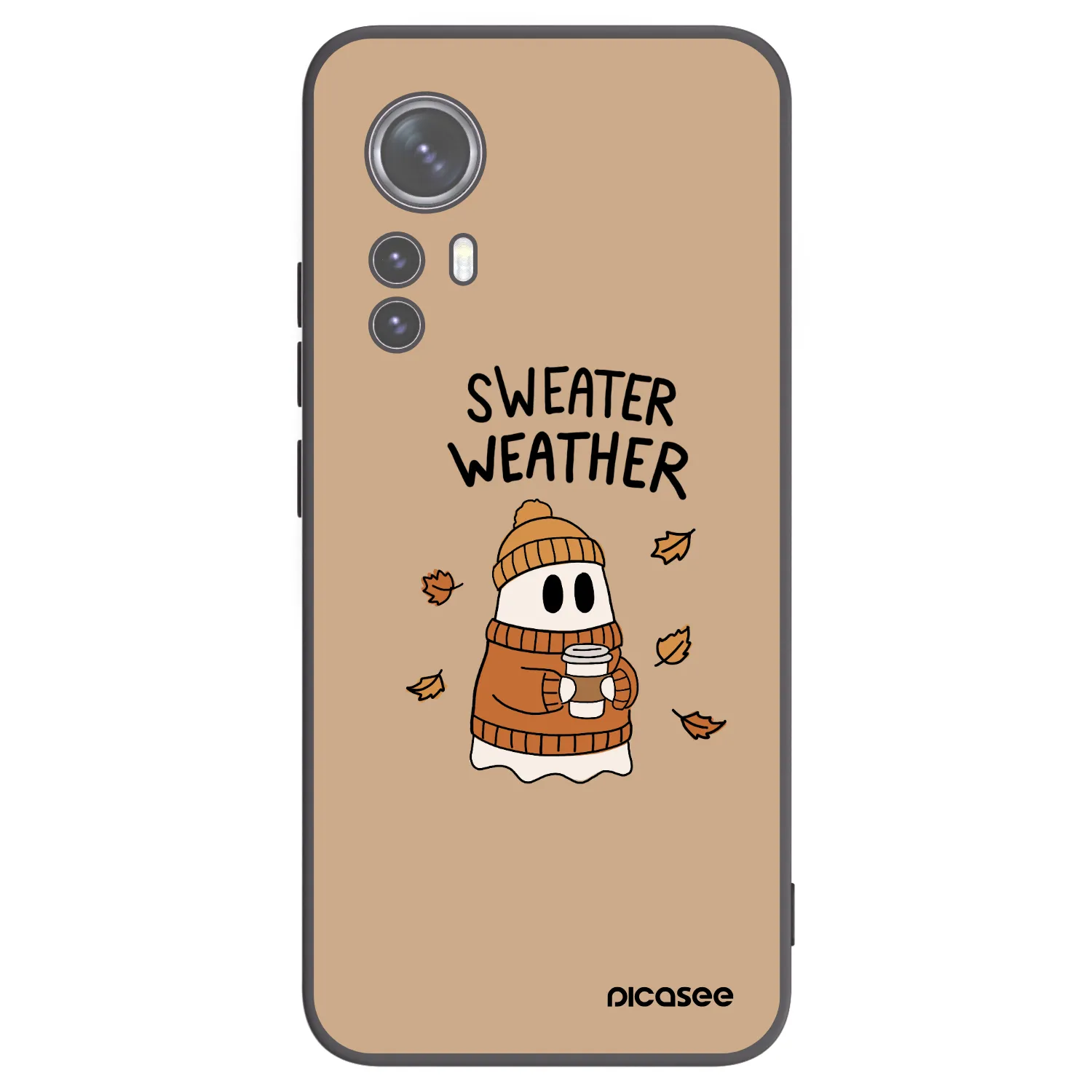 Picasee fekete szilikon tok az alábbi mobiltelefonokra Xiaomi 12 - Sweater ghost