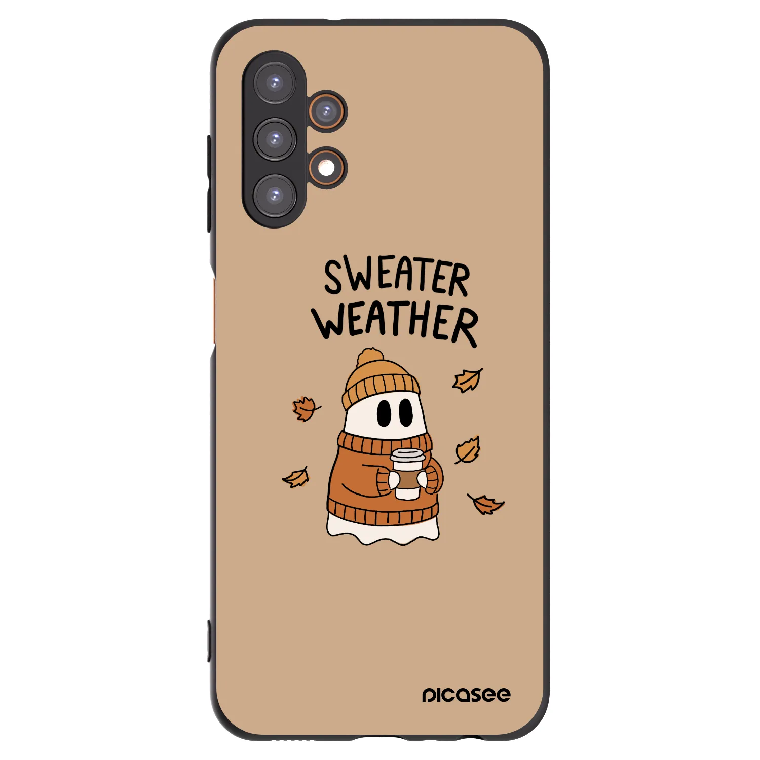 Picasee fekete szilikon tok az alábbi mobiltelefonokra Samsung Galaxy A13 4G A135 - Sweater ghost
