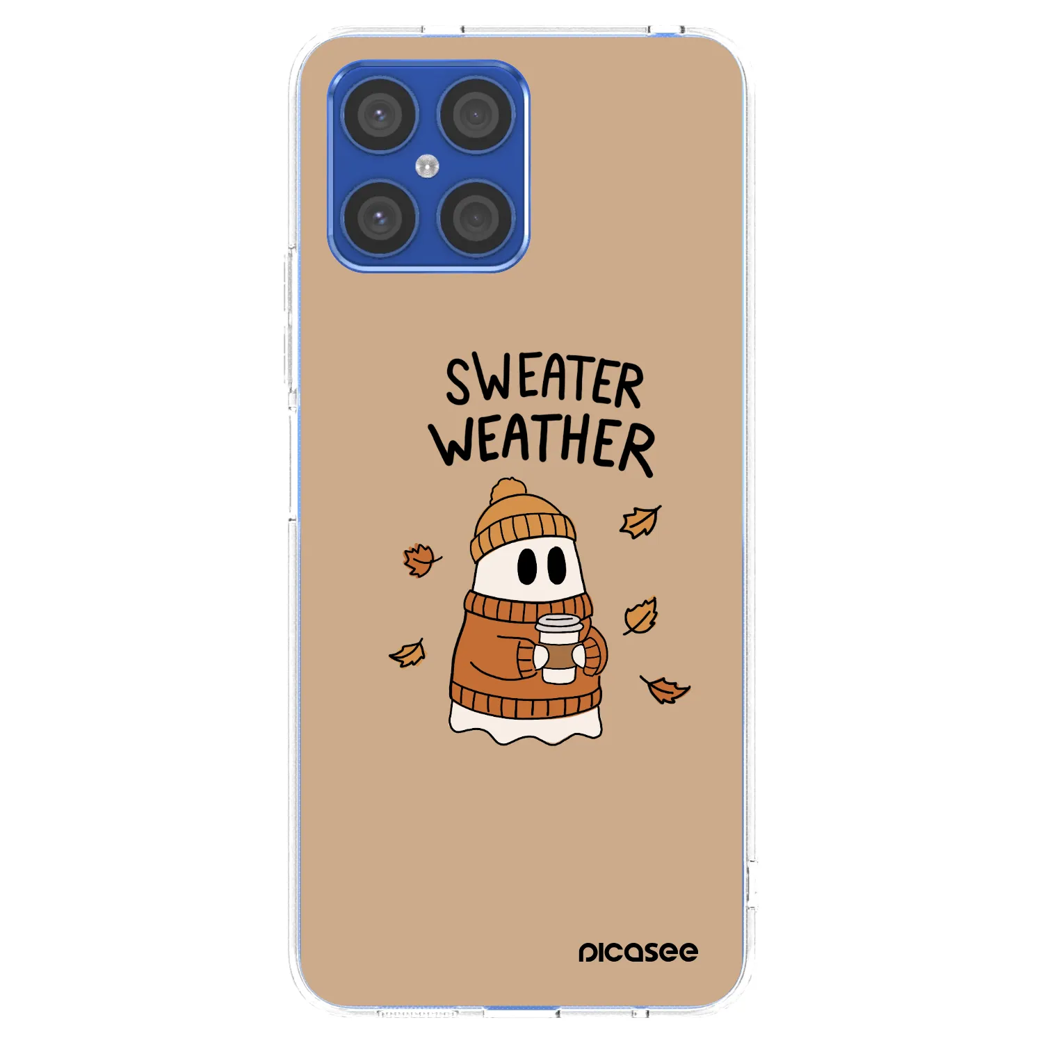 Picasee átlátszó szilikon tok az alábbi mobiltelefonokra Honor X8 4G - Sweater ghost