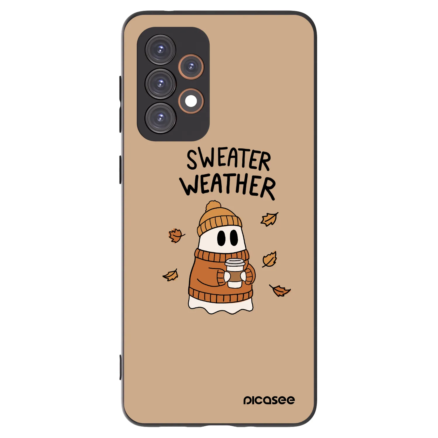 Picasee fekete szilikon tok az alábbi mobiltelefonokra Samsung Galaxy A33 5G A336 - Sweater ghost