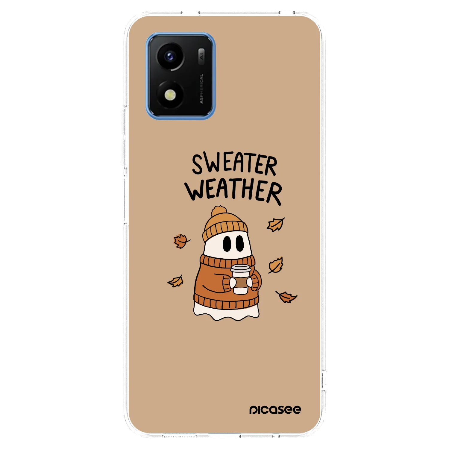 Picasee átlátszó szilikon tok az alábbi mobiltelefonokra Vivo Y01 - Sweater ghost