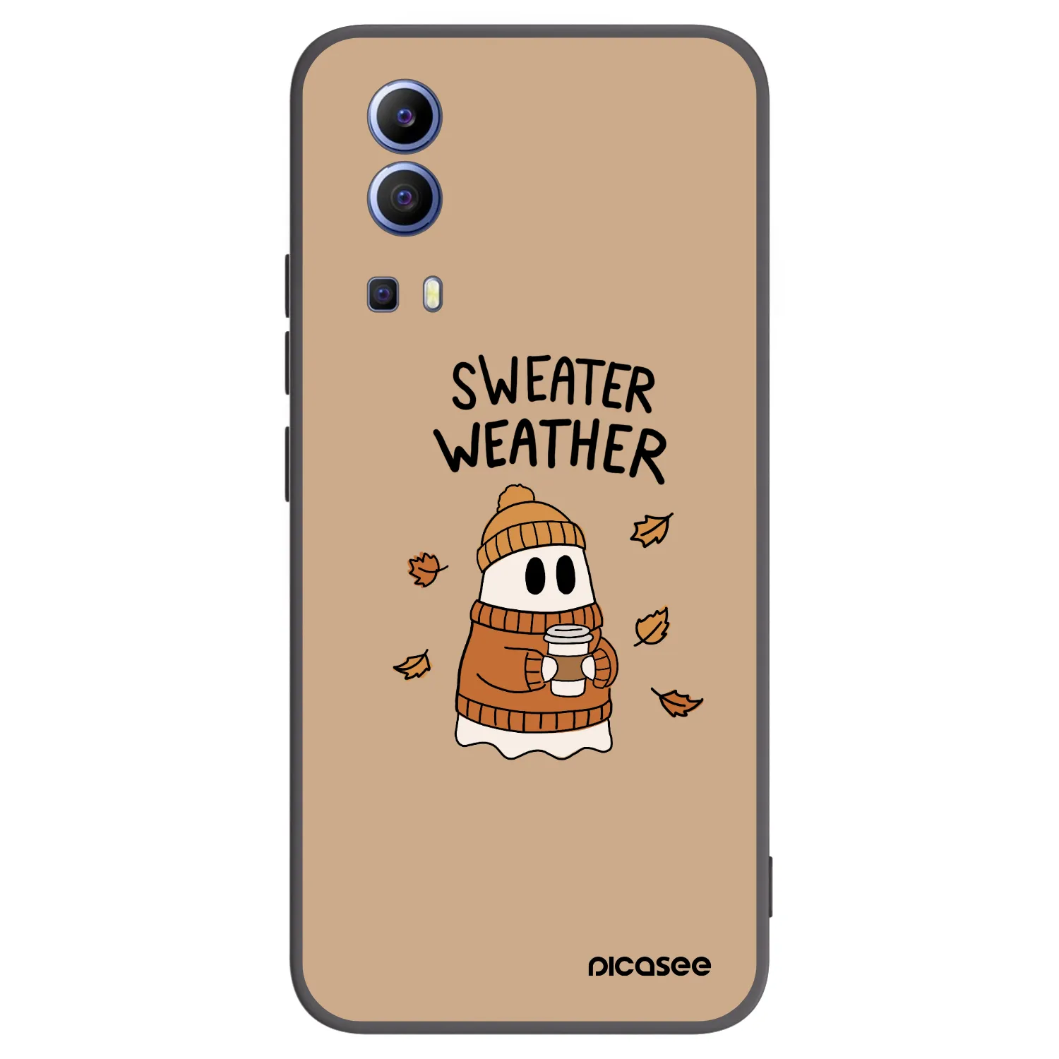 Picasee fekete szilikon tok az alábbi mobiltelefonokra Vivo Y52 5G - Sweater ghost