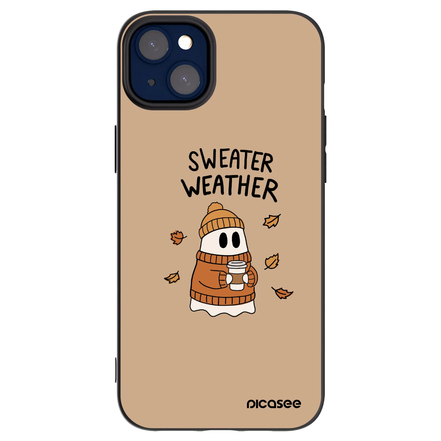 Picasee fekete szilikon tok az alábbi mobiltelefonokra Apple iPhone 14 Plus - Sweater ghost