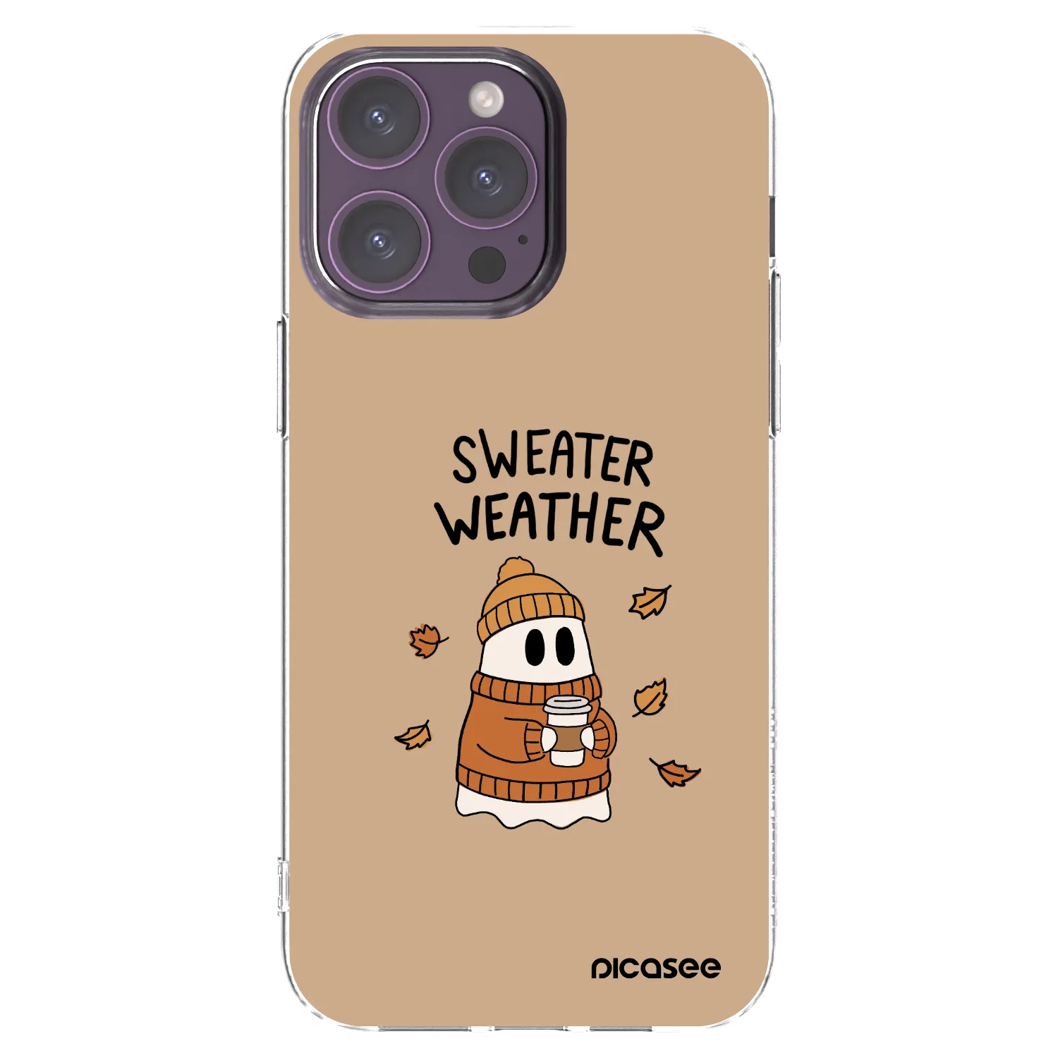 Picasee átlátszó szilikon tok az alábbi mobiltelefonokra Apple iPhone 14 Pro Max - Sweater ghost