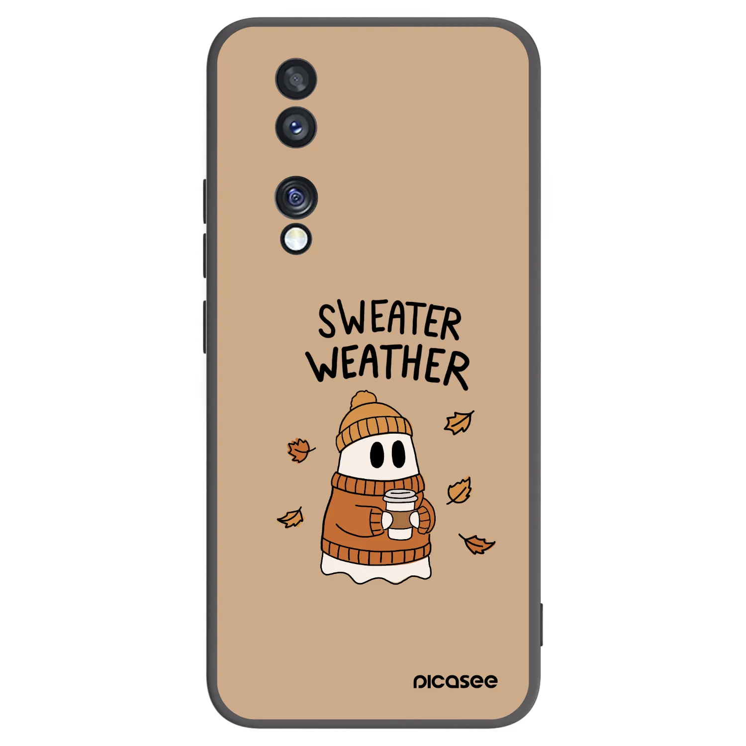 Picasee fekete szilikon tok az alábbi mobiltelefonokra Honor 70 - Sweater ghost