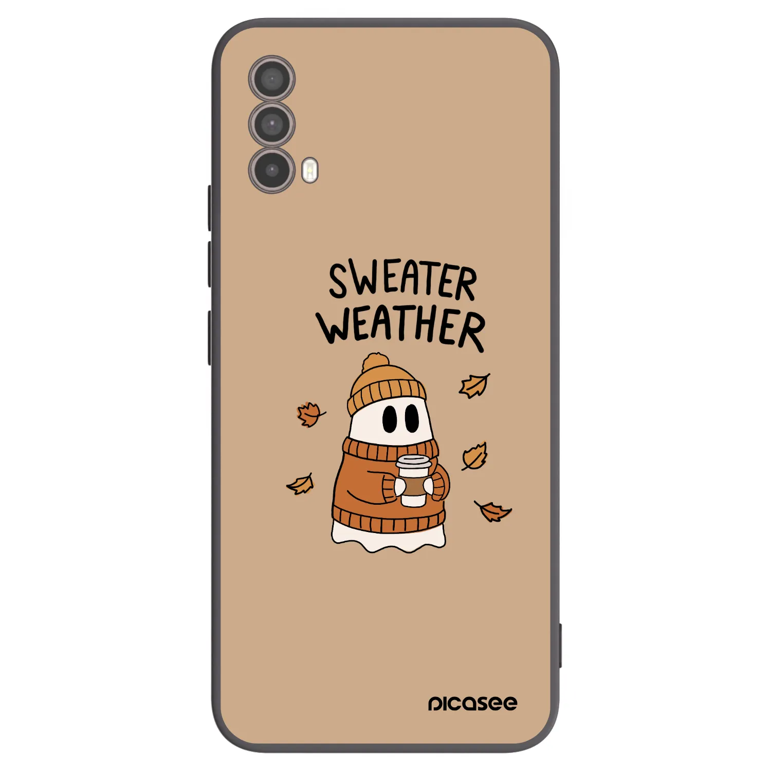 Picasee fekete szilikon tok az alábbi mobiltelefonokra Motorola Moto E40 - Sweater ghost