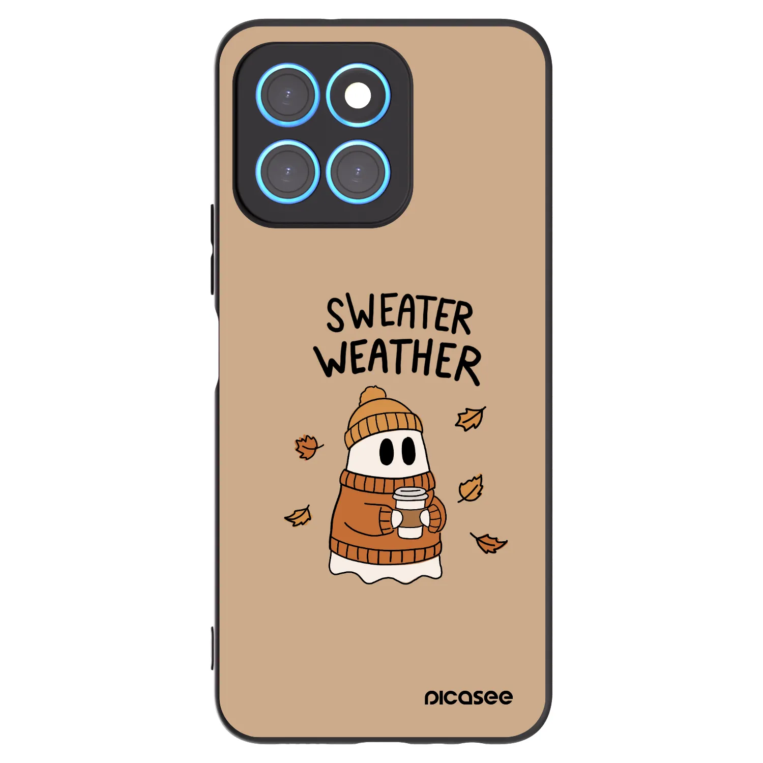 Picasee fekete szilikon tok az alábbi mobiltelefonokra Honor X8 5G - Sweater ghost