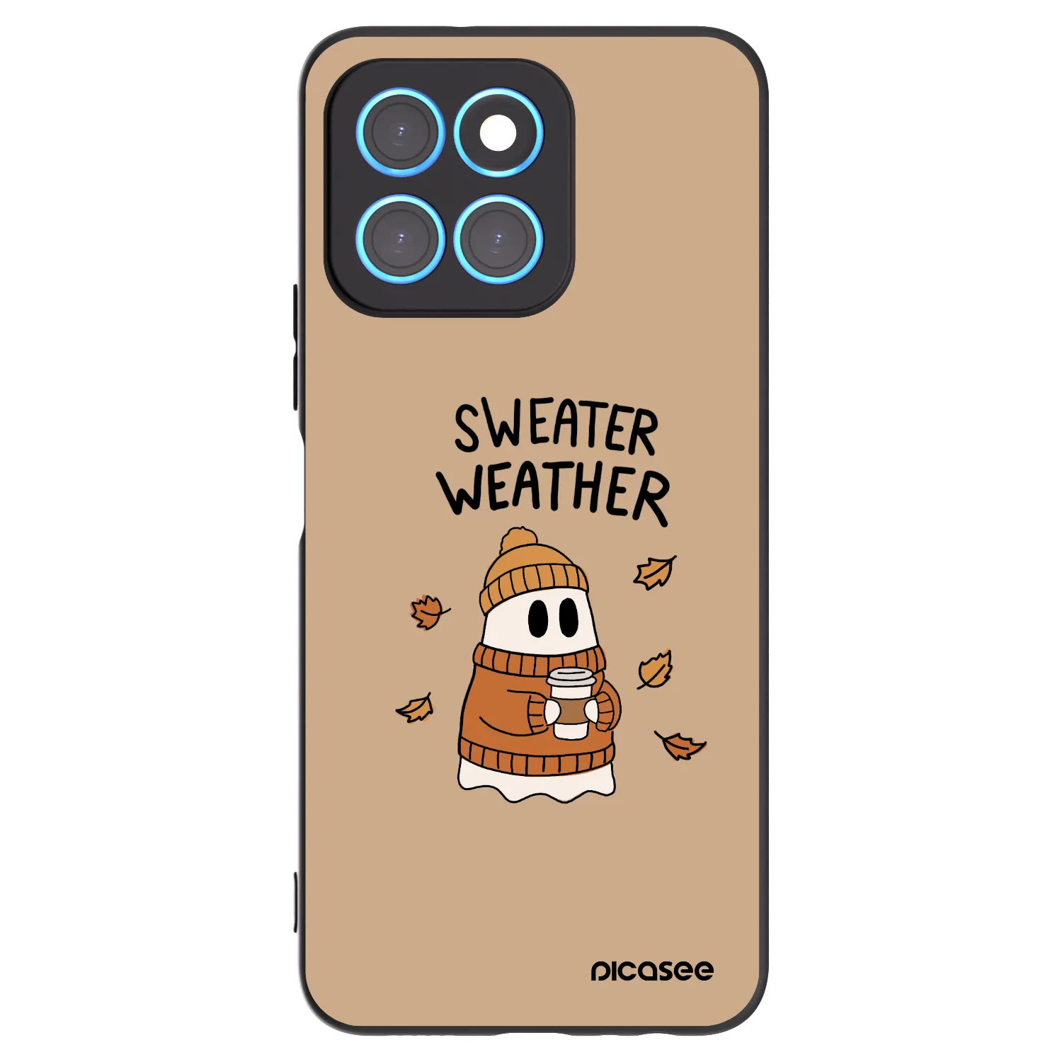 Picasee fekete szilikon tok az alábbi mobiltelefonokra Honor X6 - Sweater ghost