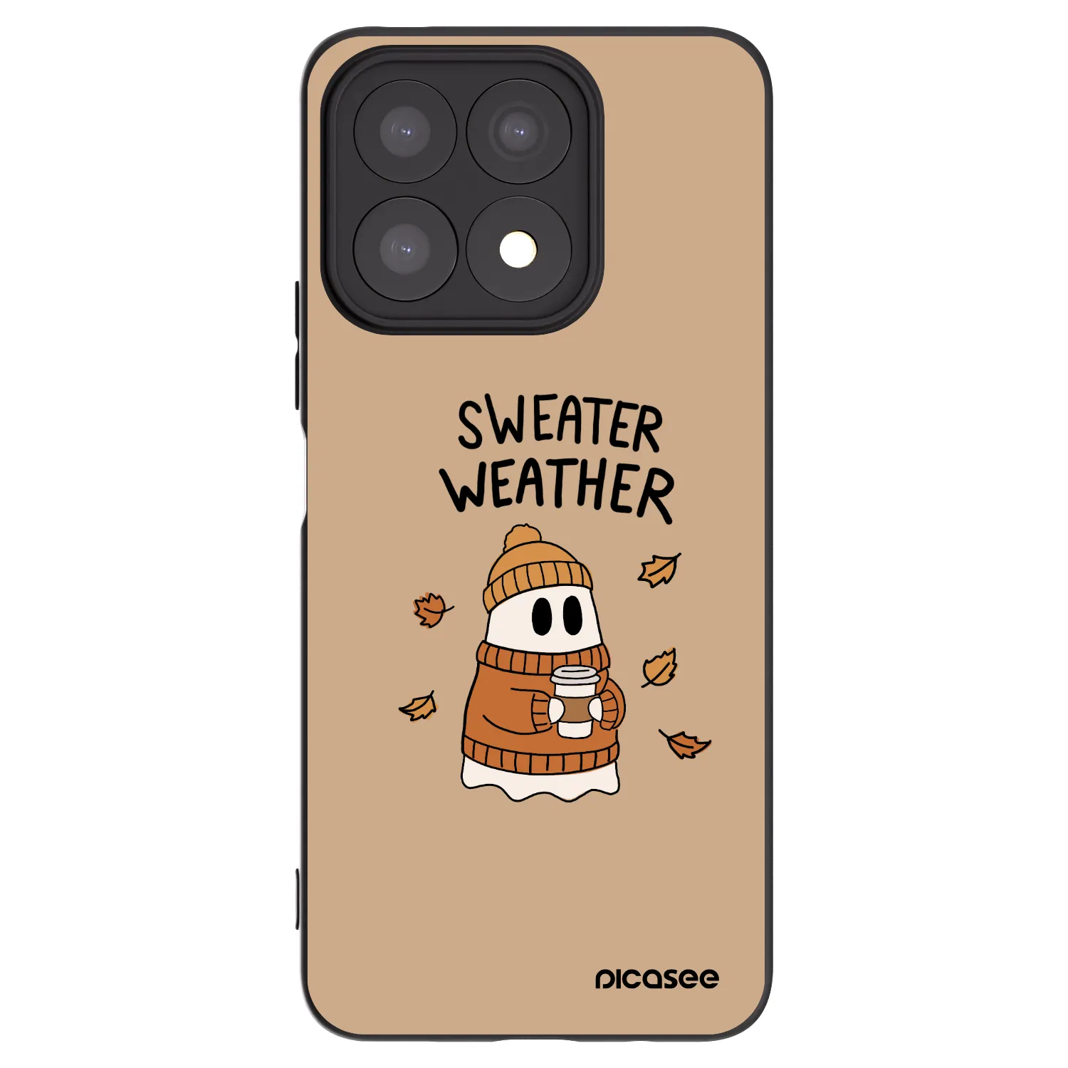 Picasee fekete szilikon tok az alábbi mobiltelefonokra Honor X8a - Sweater ghost