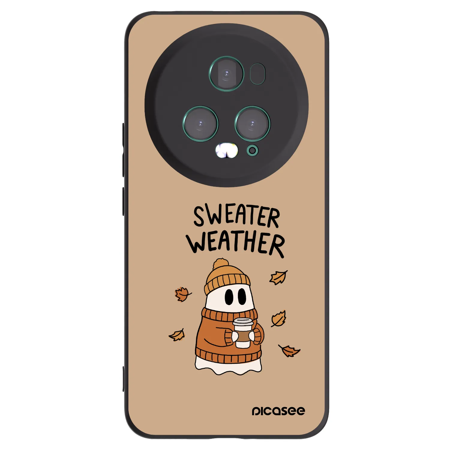Picasee fekete szilikon tok az alábbi mobiltelefonokra Honor Magic5 Pro - Sweater ghost