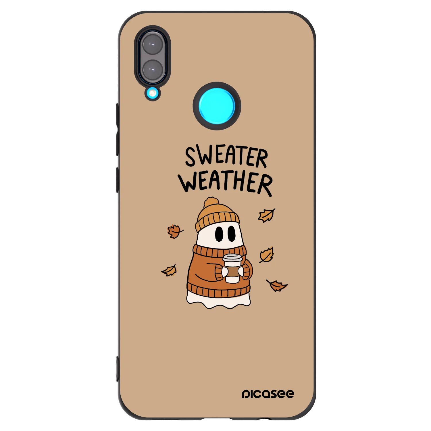 Picasee fekete szilikon tok az alábbi mobiltelefonokra Huawei Nova 3 - Sweater ghost