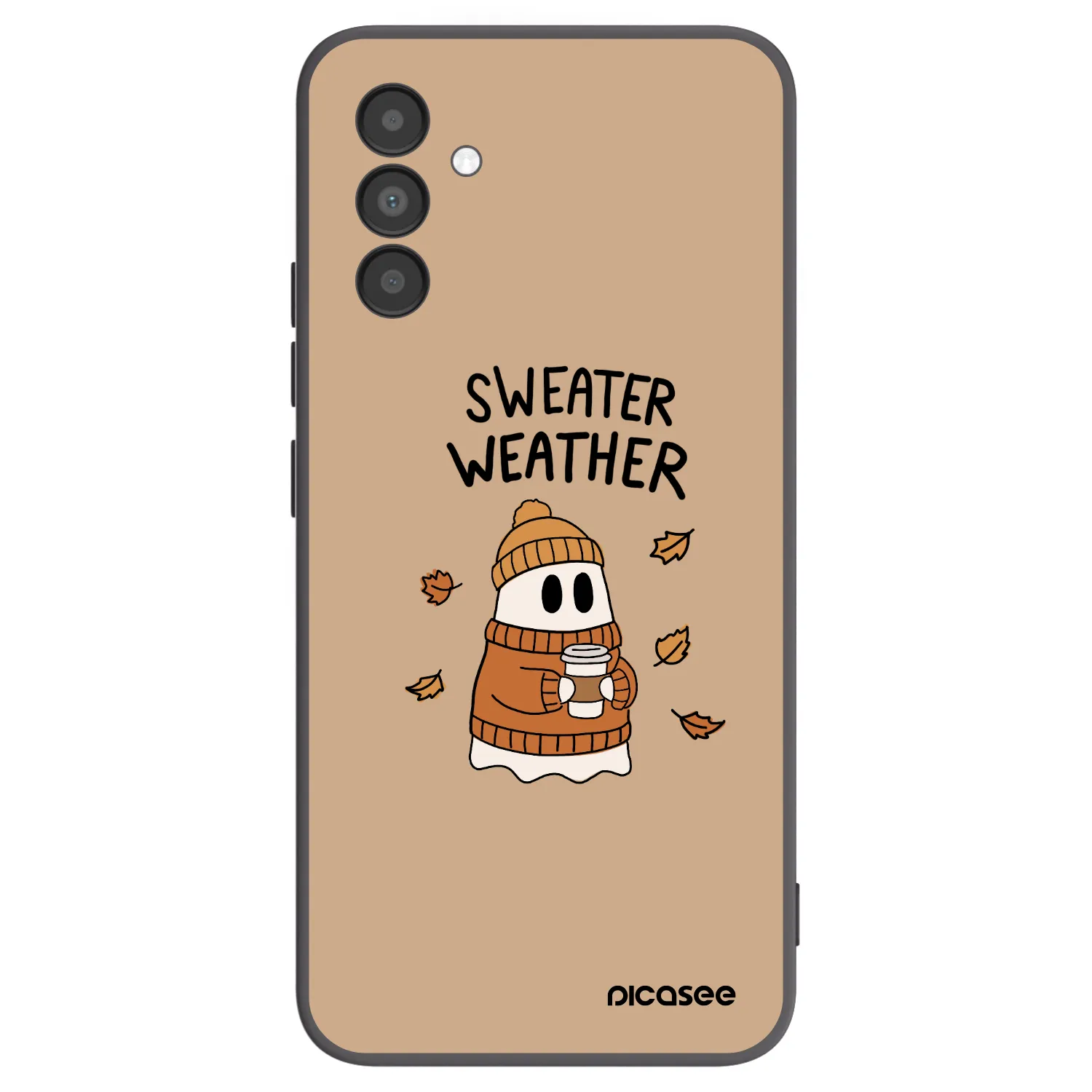 Picasee fekete szilikon tok az alábbi mobiltelefonokra Samsung Galaxy A04s A047F - Sweater ghost