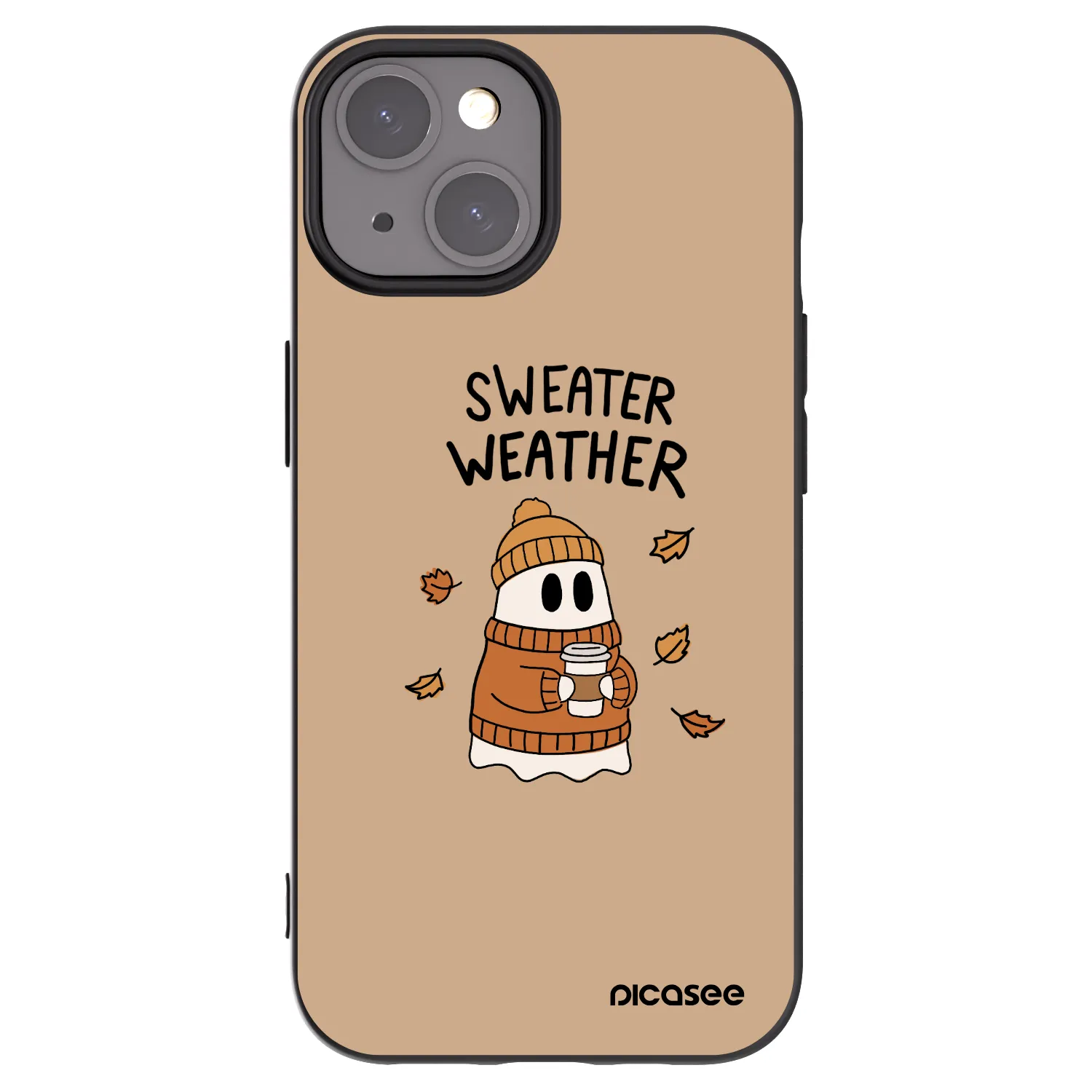 Picasee fekete szilikon tok az alábbi mobiltelefonokra Apple iPhone 15 - Sweater ghost