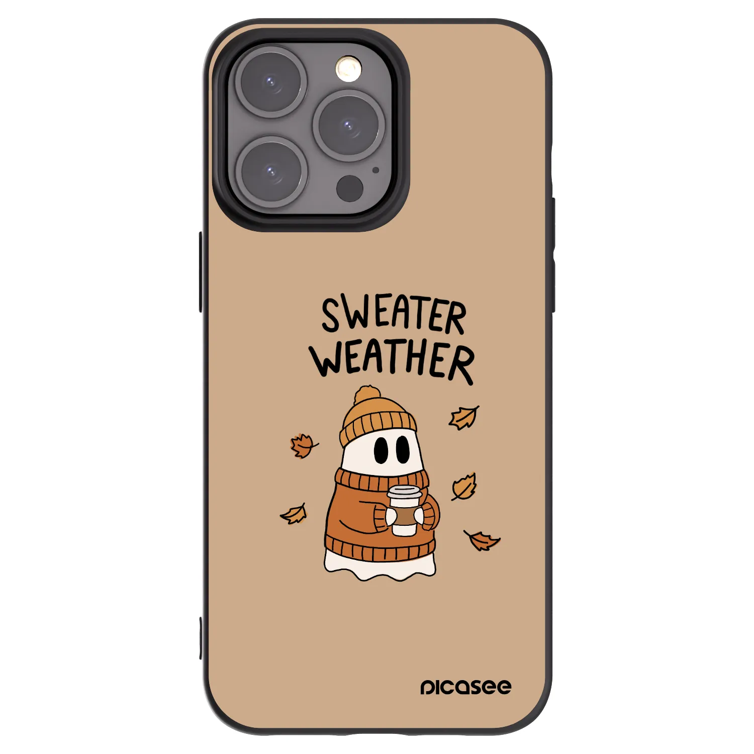 Picasee fekete szilikon tok az alábbi mobiltelefonokra Apple iPhone 15 Pro Max - Sweater ghost