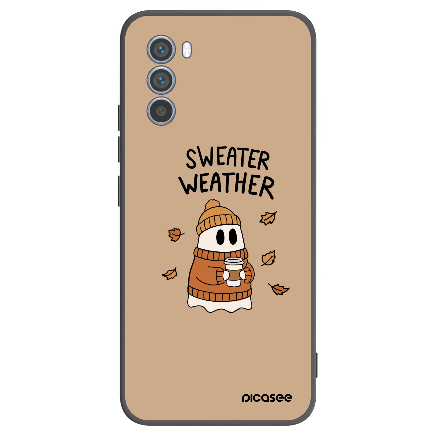 Picasee fekete szilikon tok az alábbi mobiltelefonokra Motorola Moto G62 - Sweater ghost
