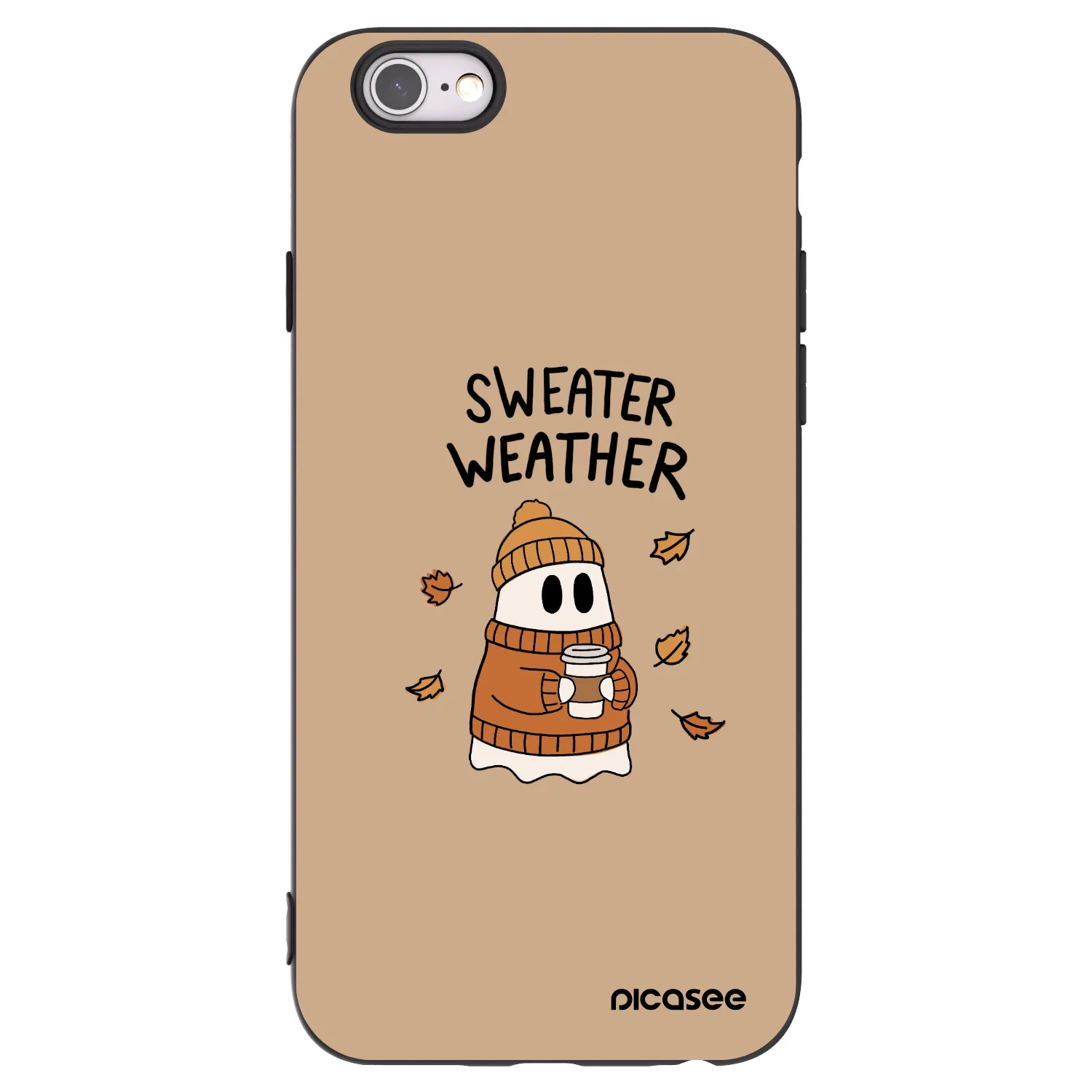 Picasee fekete szilikon tok az alábbi mobiltelefonokra Apple iPhone 6/6S - Sweater ghost