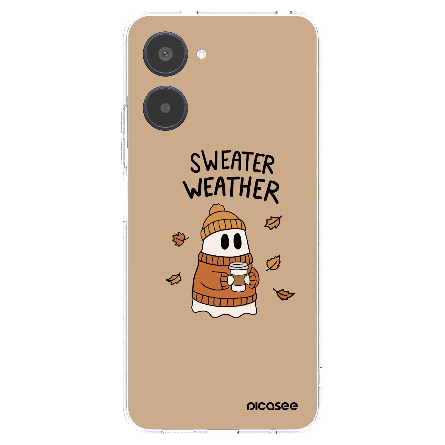 Picasee átlátszó szilikon tok az alábbi mobiltelefonokra Realme 10 4G - Sweater ghost