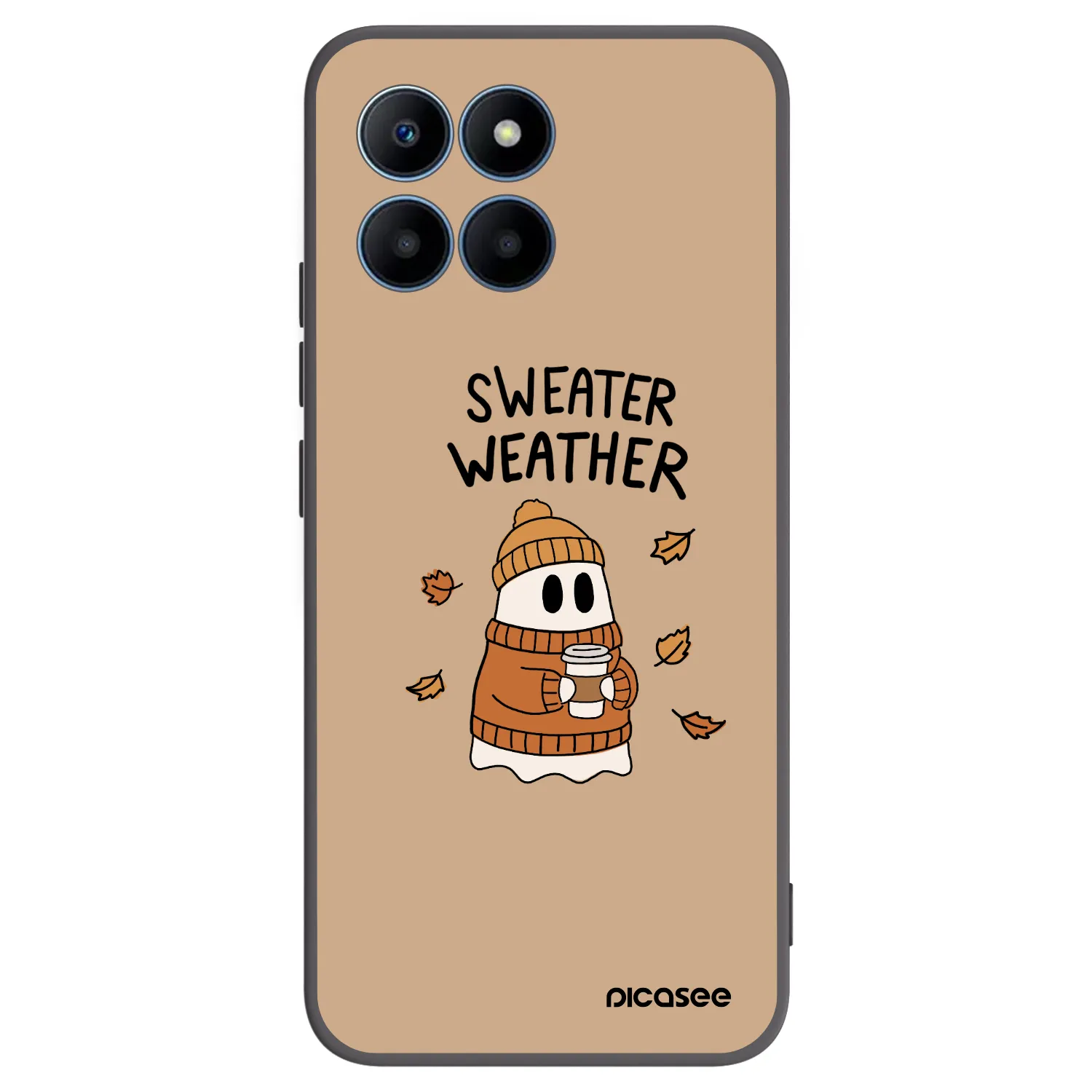 Picasee fekete szilikon tok az alábbi mobiltelefonokra Honor 70 Lite - Sweater ghost