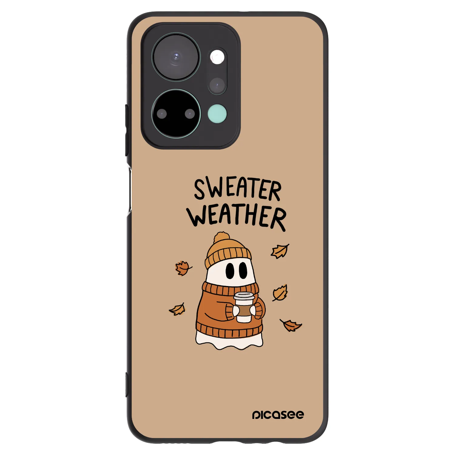 Picasee fekete szilikon tok az alábbi mobiltelefonokra Honor X7a - Sweater ghost