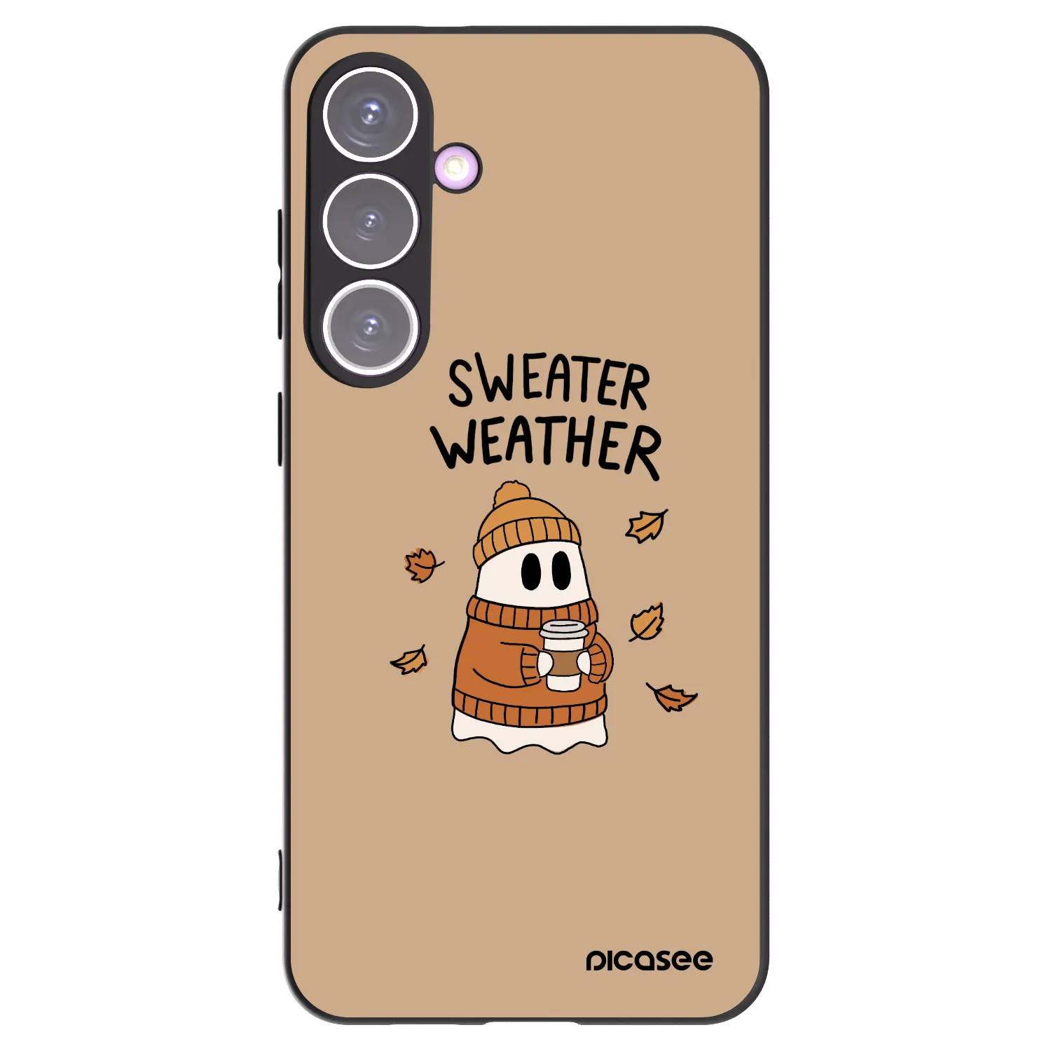 Picasee fekete szilikon tok az alábbi mobiltelefonokra Samsung Galaxy S24+ S926B 5G - Sweater ghost