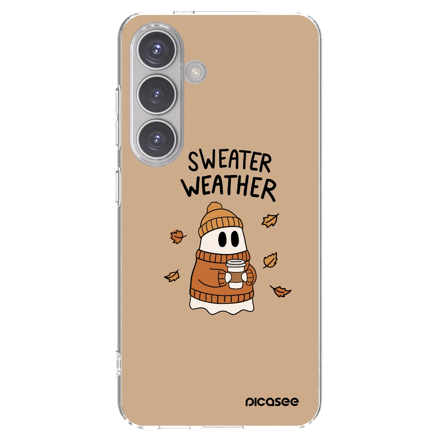 Picasee átlátszó szilikon tok az alábbi mobiltelefonokra Samsung Galaxy S24 S921B 5G - Sweater ghost
