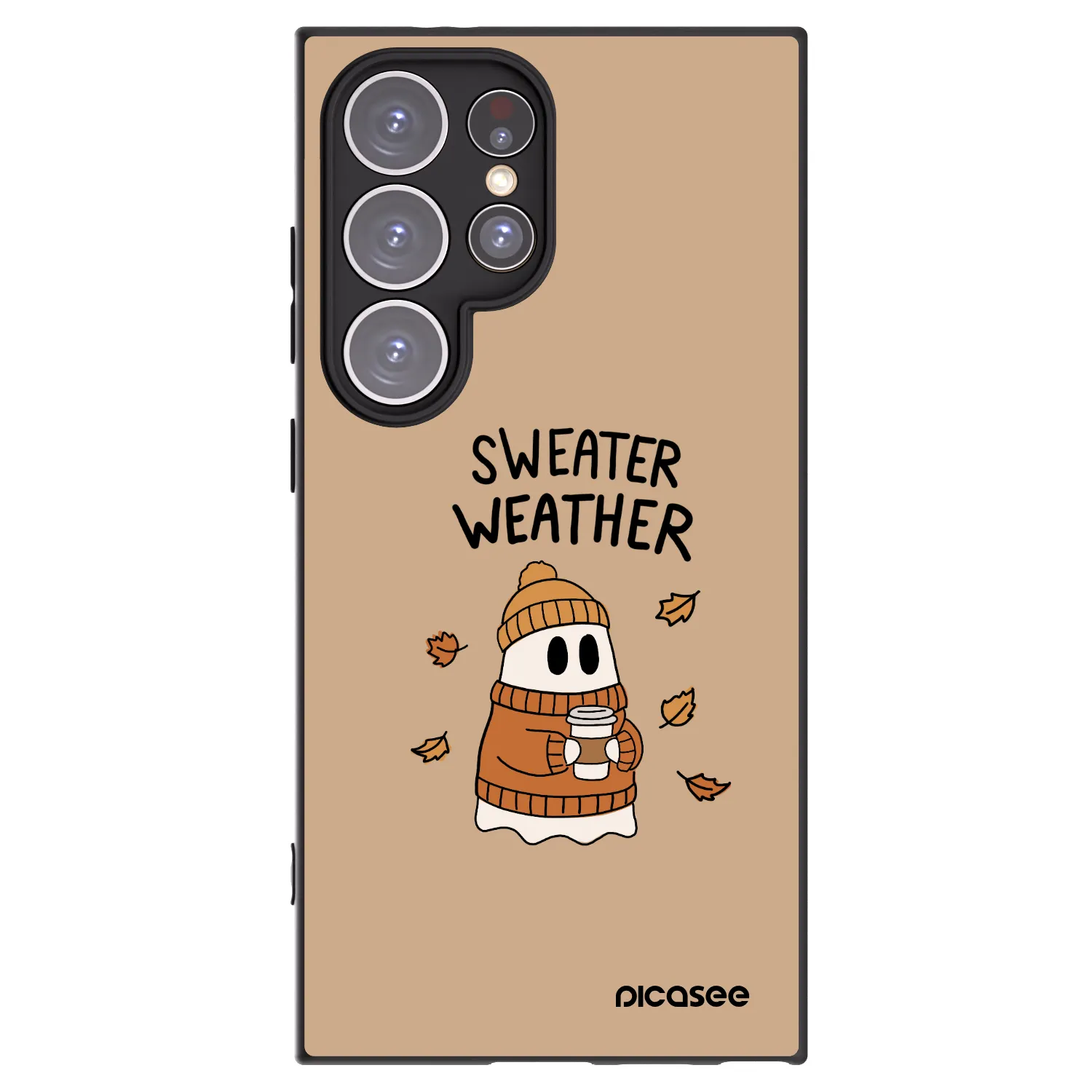 Picasee fekete szilikon tok az alábbi mobiltelefonokra Samsung Galaxy S24 Ultra S928B 5G - Sweater ghost