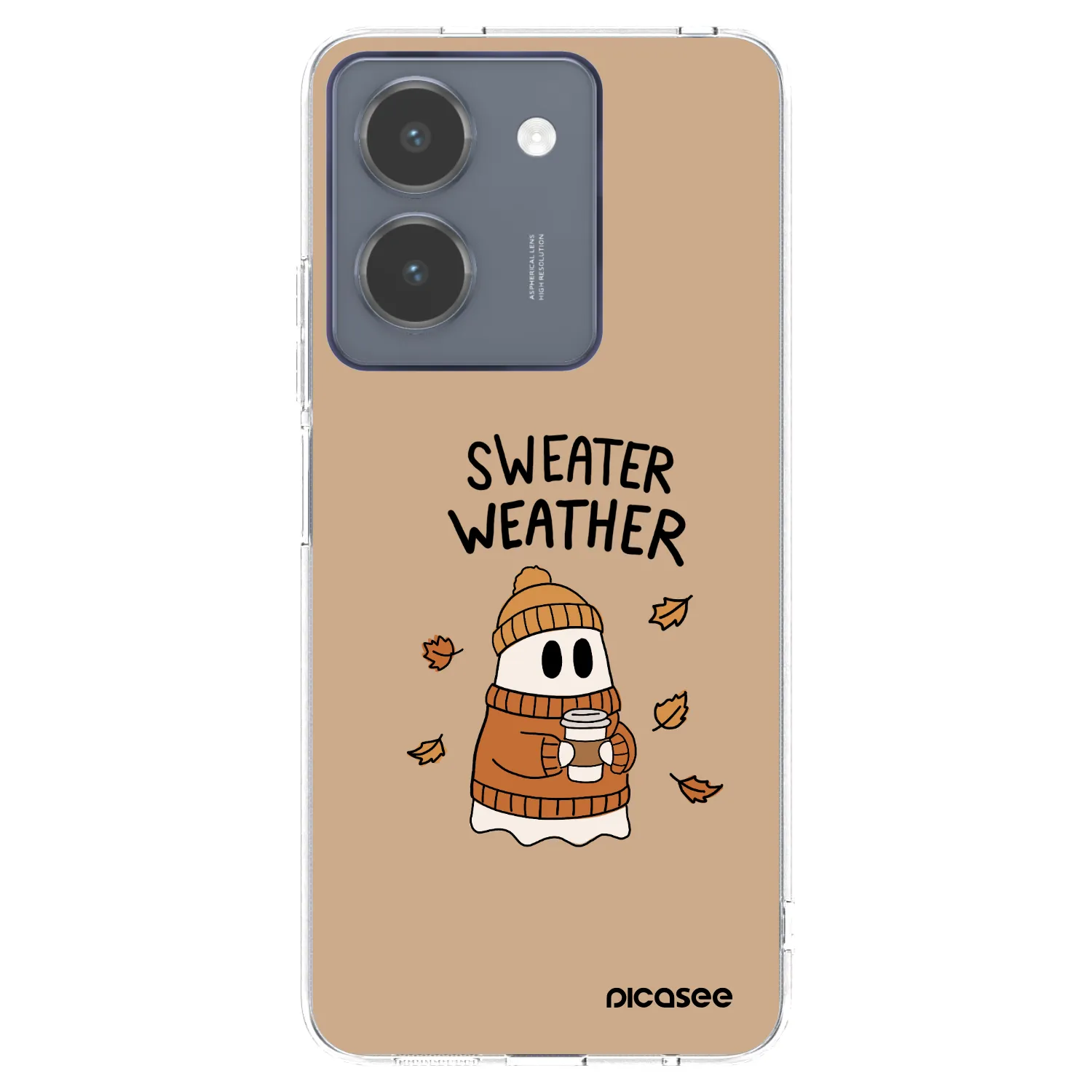 Picasee átlátszó szilikon tok az alábbi mobiltelefonokra Vivo Y36 4G - Sweater ghost