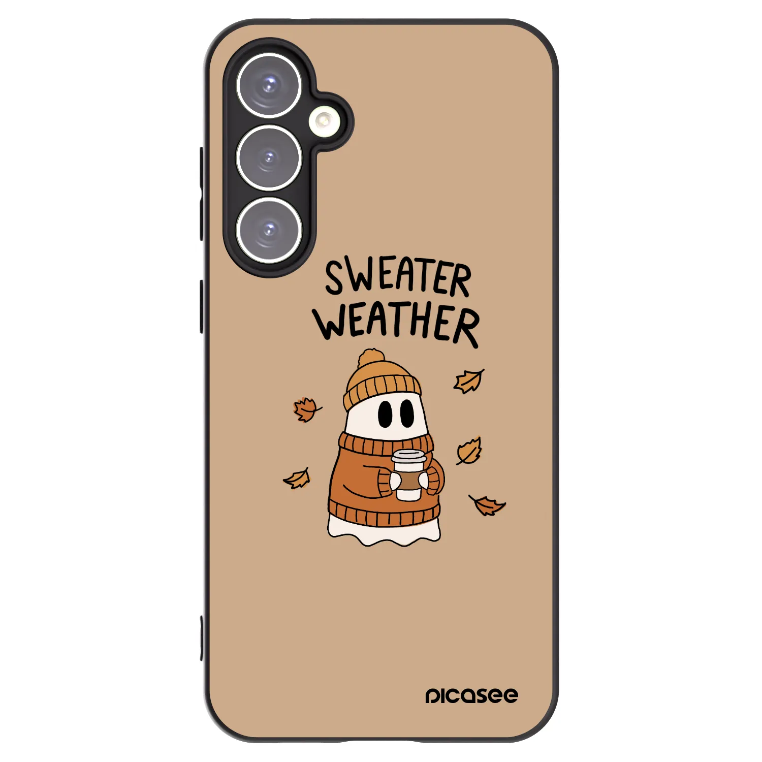 Picasee fekete szilikon tok az alábbi mobiltelefonokra Samsung Galaxy S23 FE S711B - Sweater ghost
