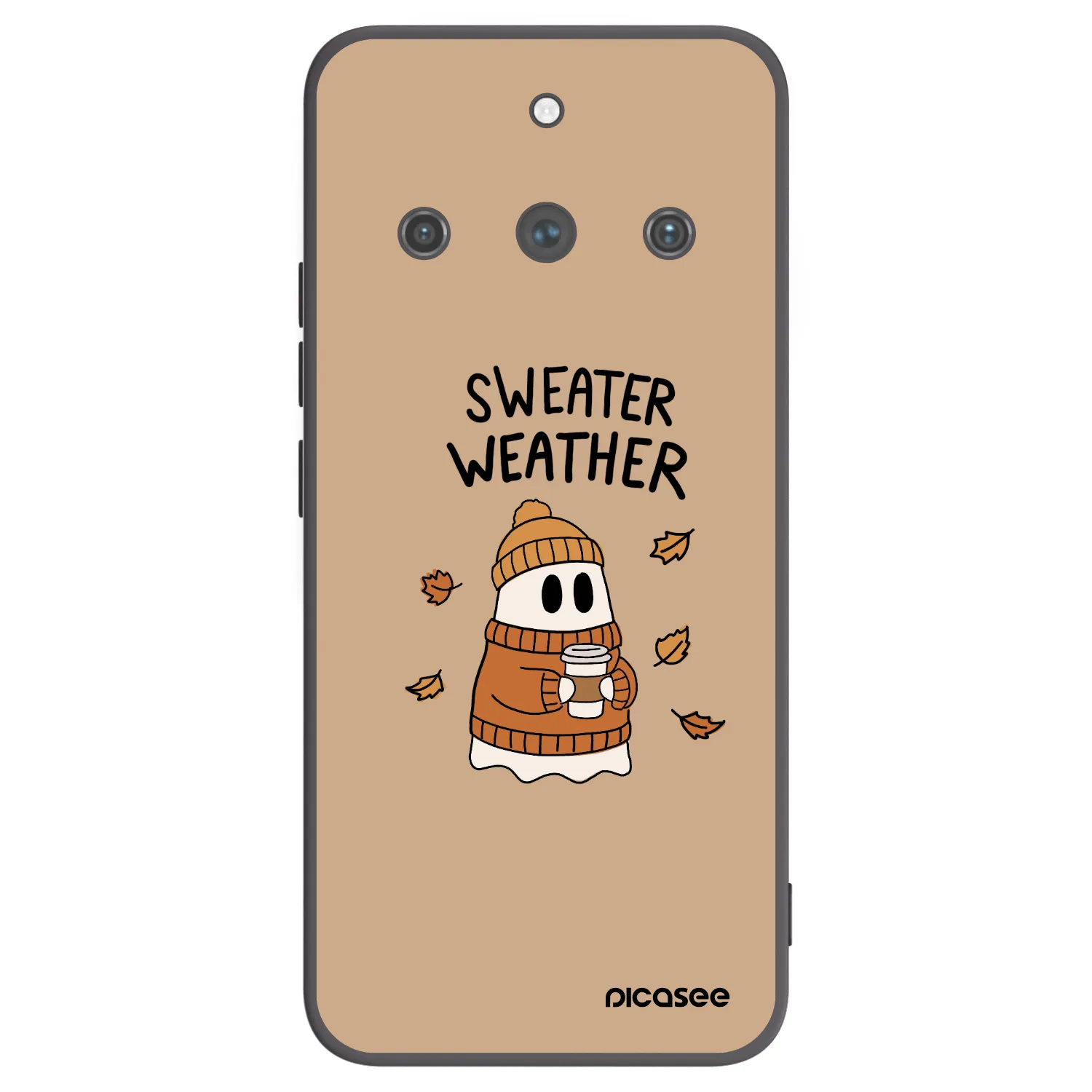 Picasee fekete szilikon tok az alábbi mobiltelefonokra Realme 11 Pro+ - Sweater ghost