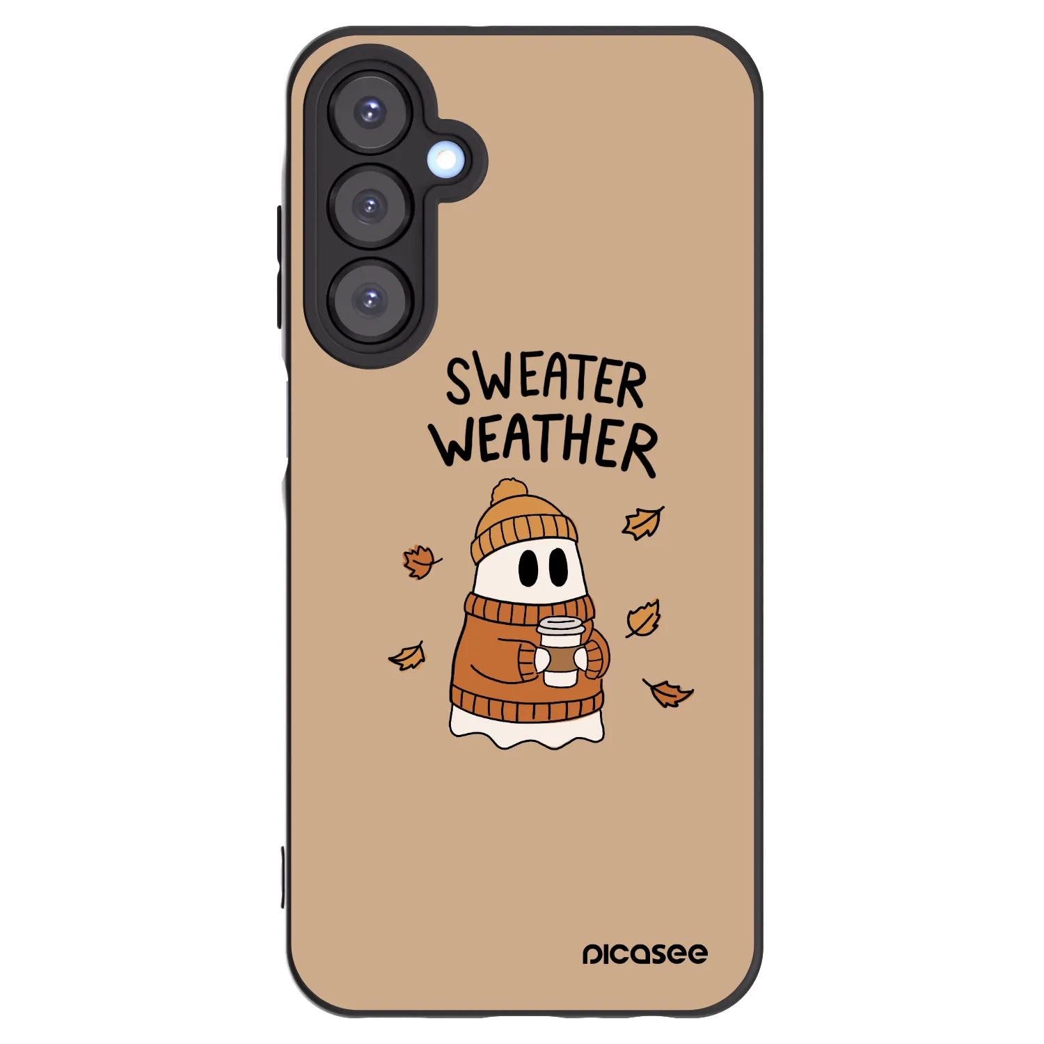 Picasee fekete szilikon tok az alábbi mobiltelefonokra Samsung Galaxy A25 A256B 5G - Sweater ghost