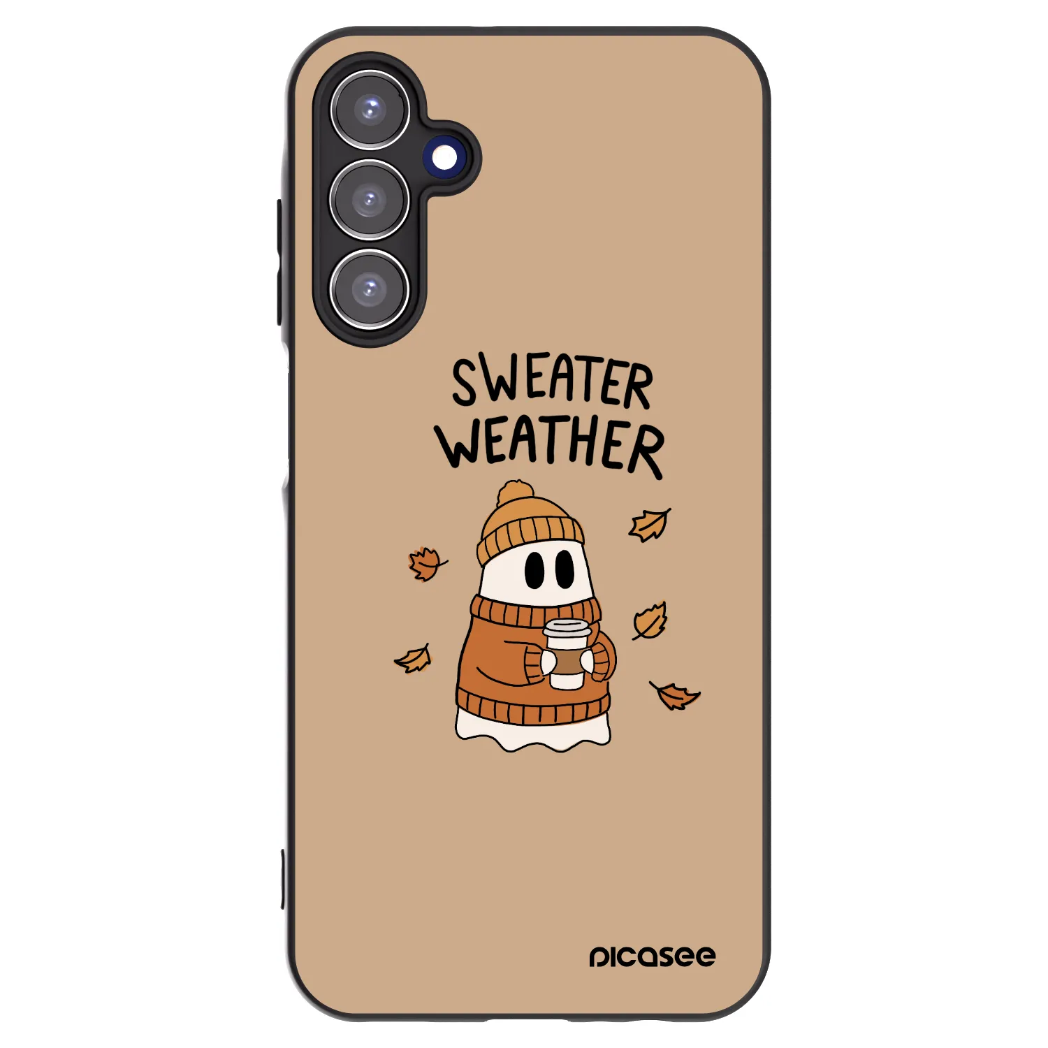 Picasee fekete szilikon tok az alábbi mobiltelefonokra Samsung Galaxy A15 A156B 5G - Sweater ghost